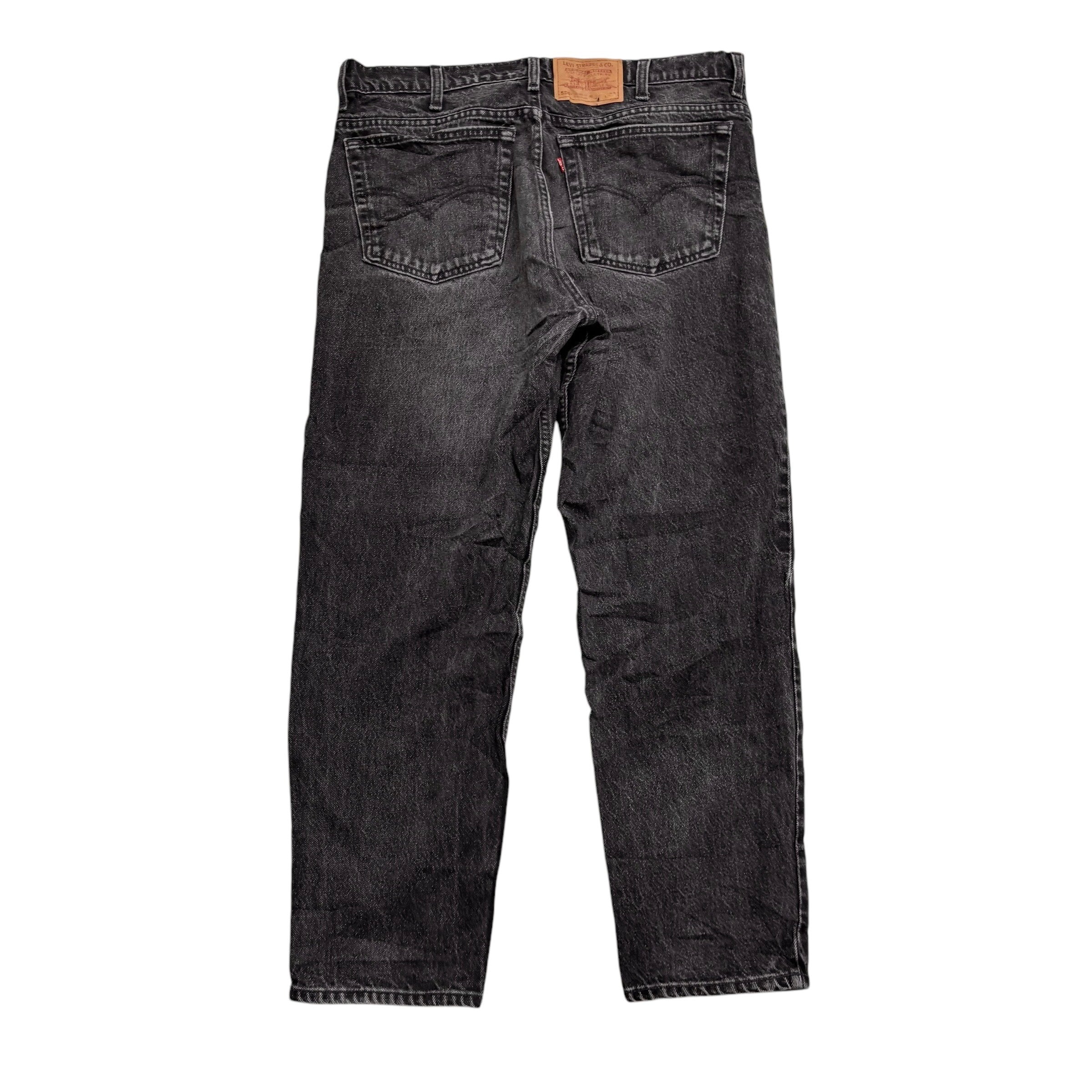 Levis 550 Jeans W36 L30 Mens Black Relaxed Tapered Fit Vintage Denim