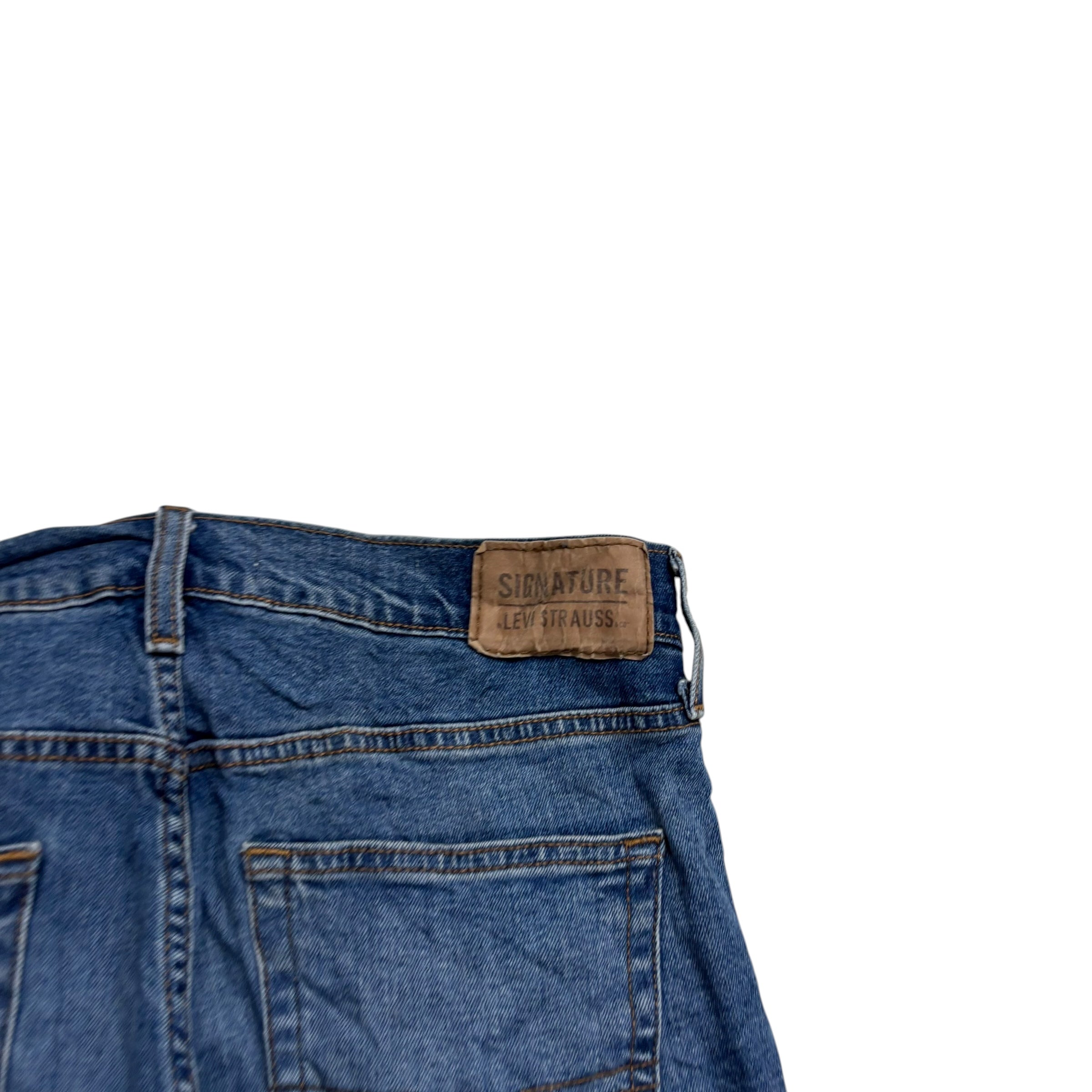 Levis Signature Jeans W32 L30 Mens Mid Blue Athletic Tapered Fit Stretch (E)