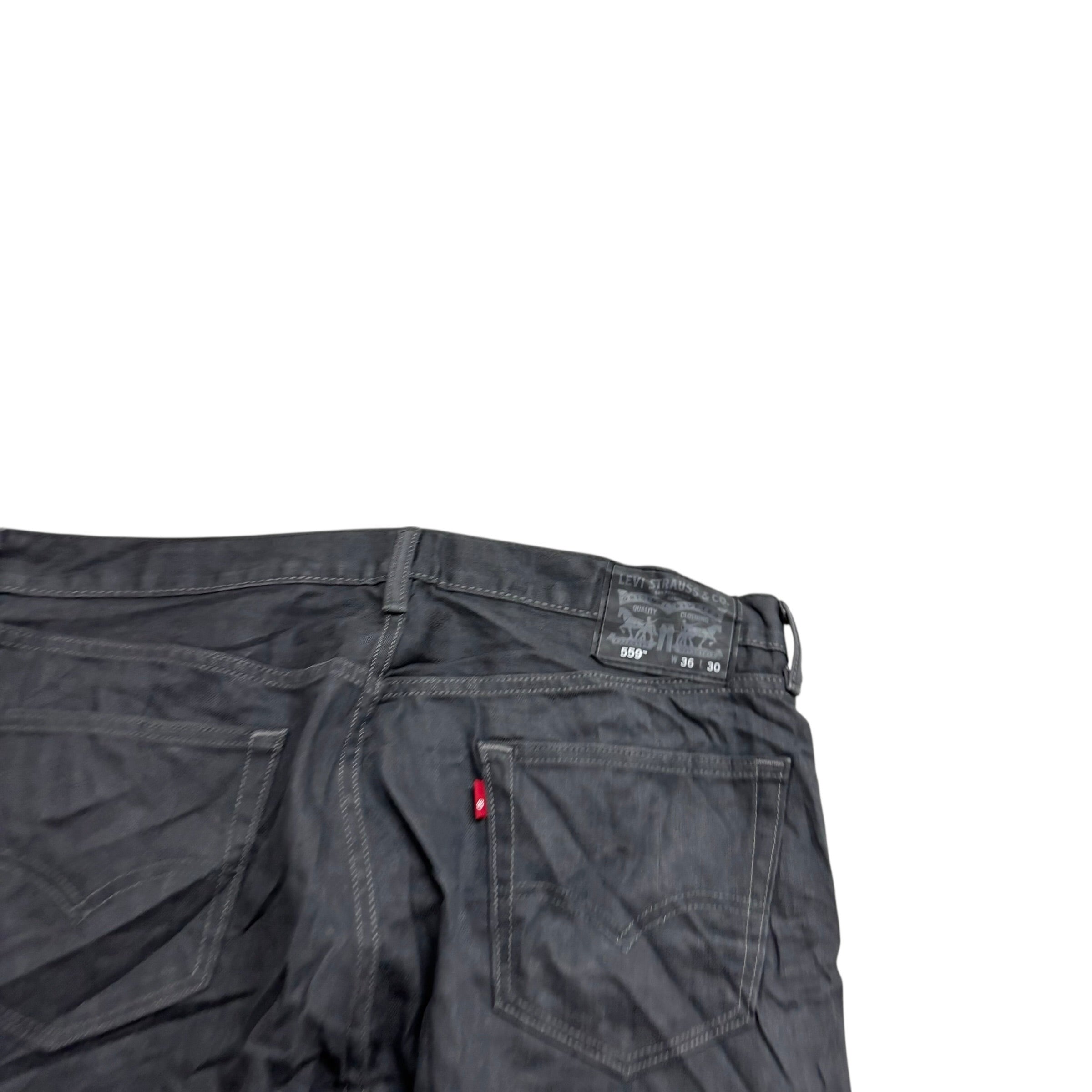 Levis 559 Jeans W36 L30 Mens Grey Baggy Relaxed Straight Fit Denim (E)