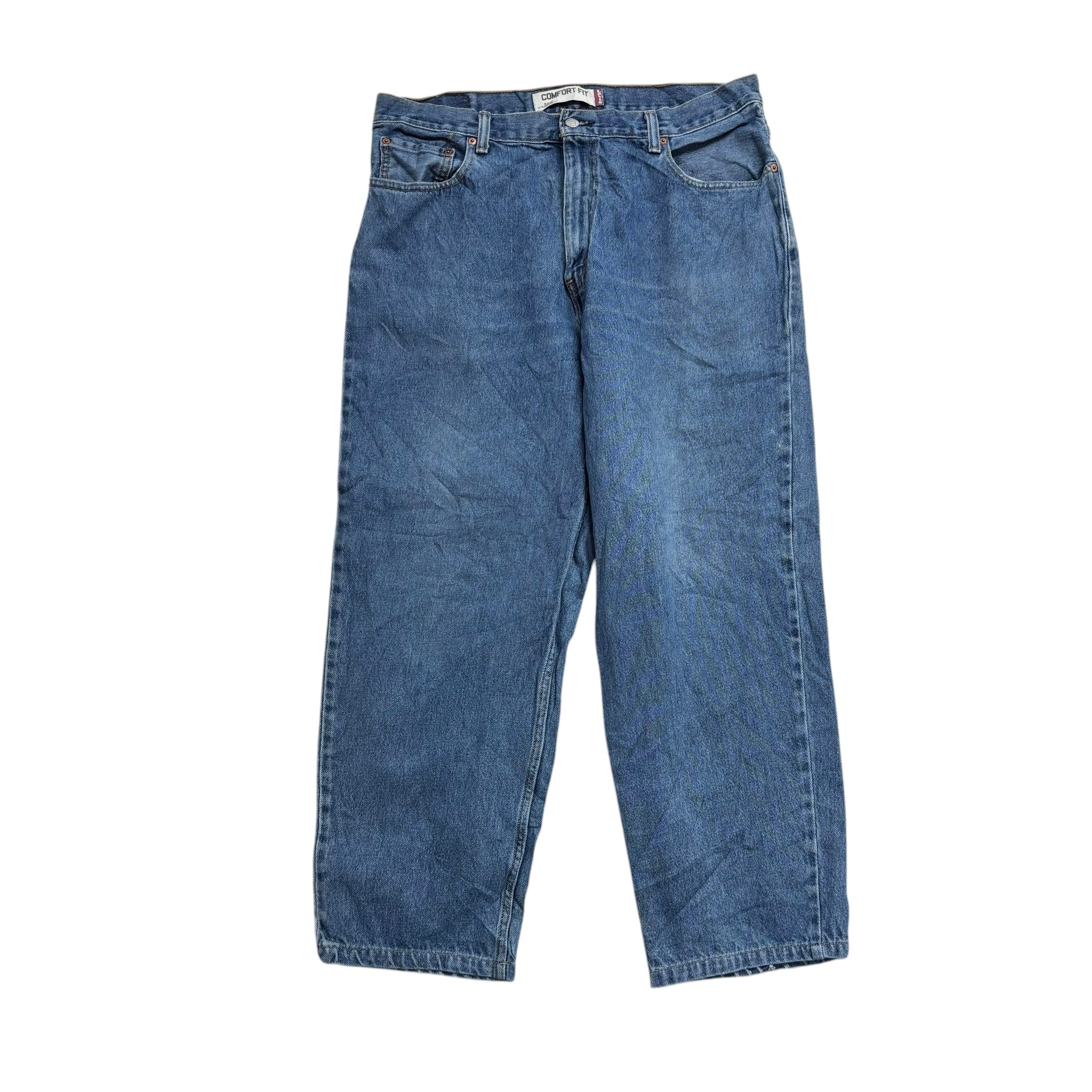 Levis 560 Jeans W36 L28 Mens Mid Blue Relaxed Tapered Fit Vintage Denim