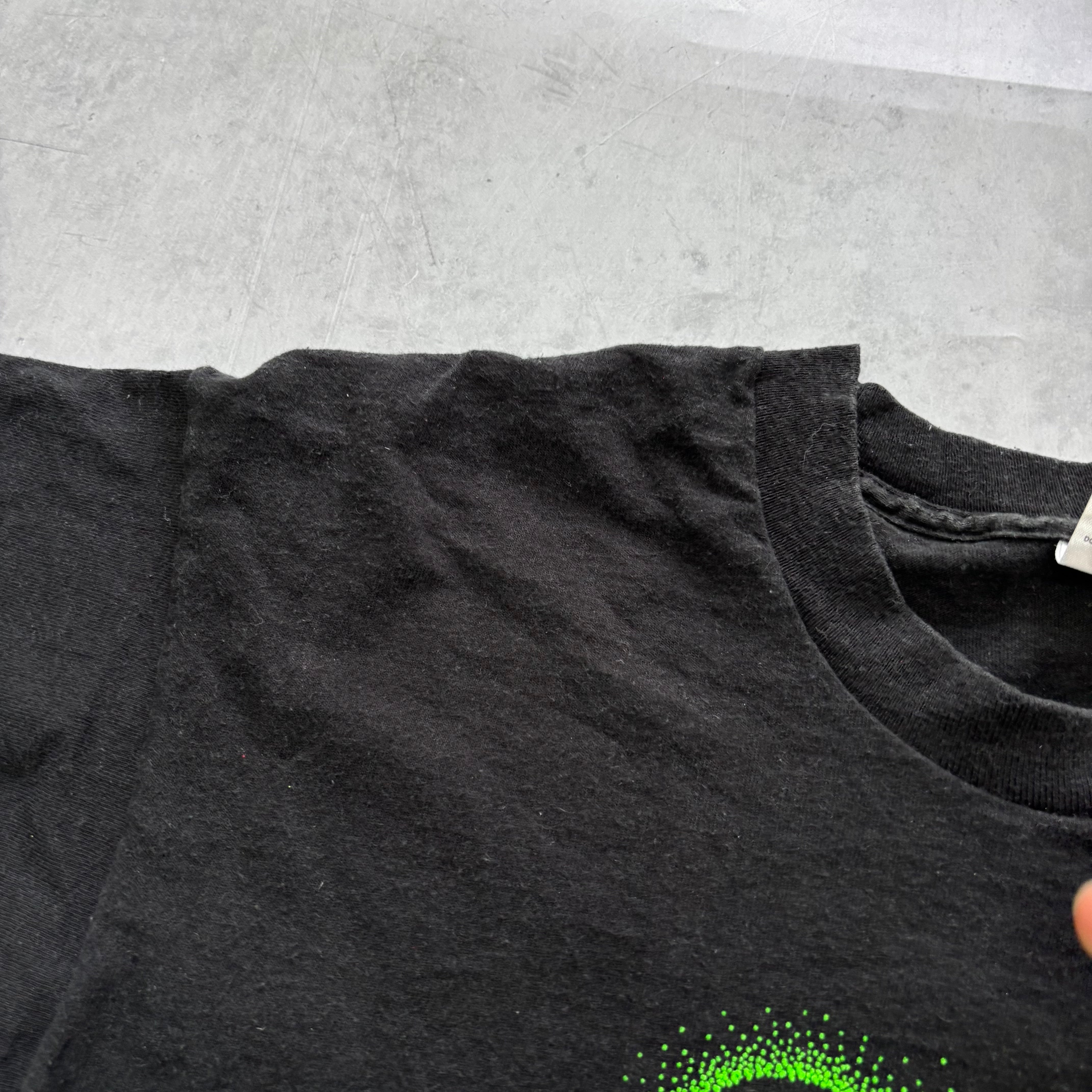 Vintage T Shirt Mens Large Black Single Stitch Graphic Print 90s