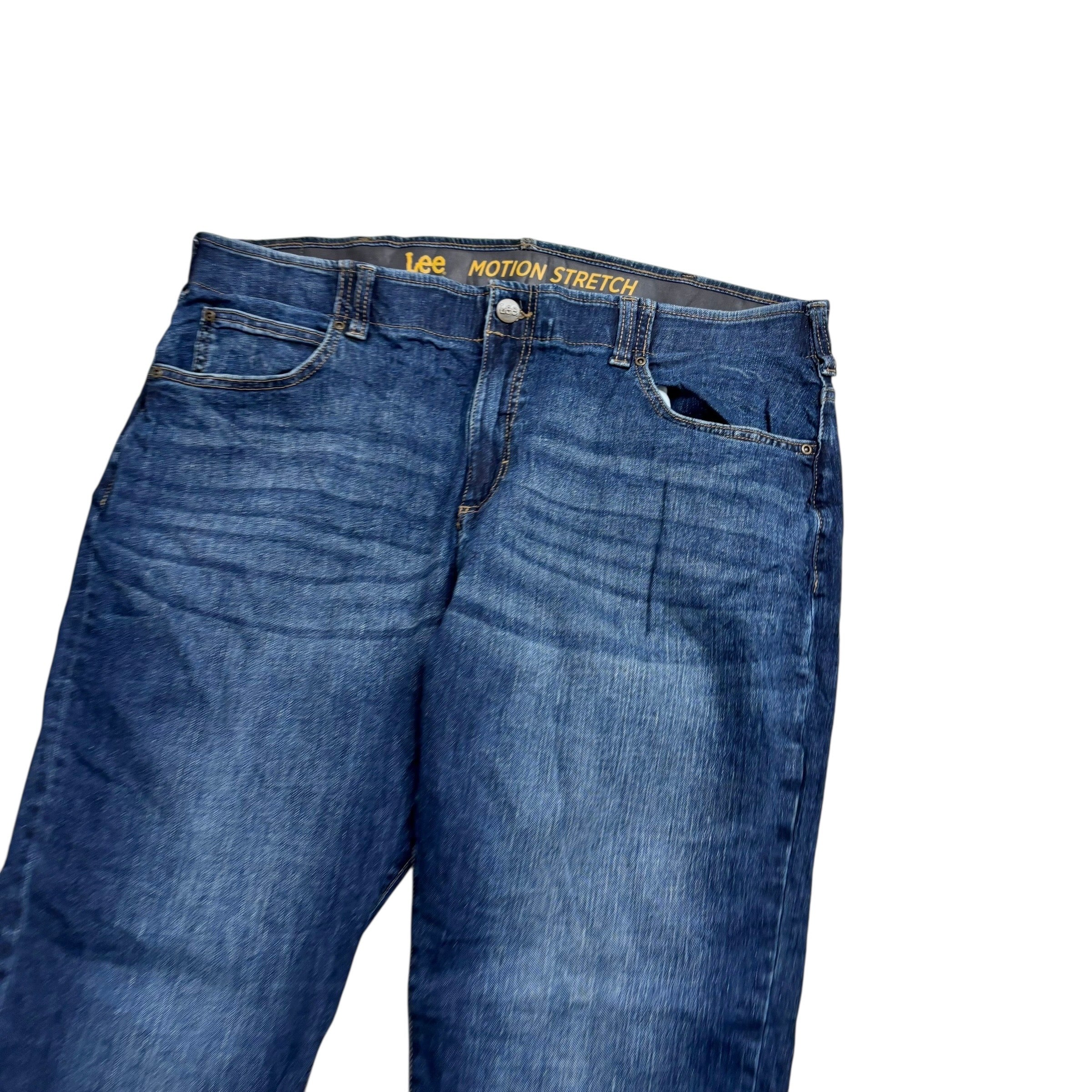 Lee Jeans W40 L29 Mens Dark Blue Regular Tapered Fit Stretch Denim (E)