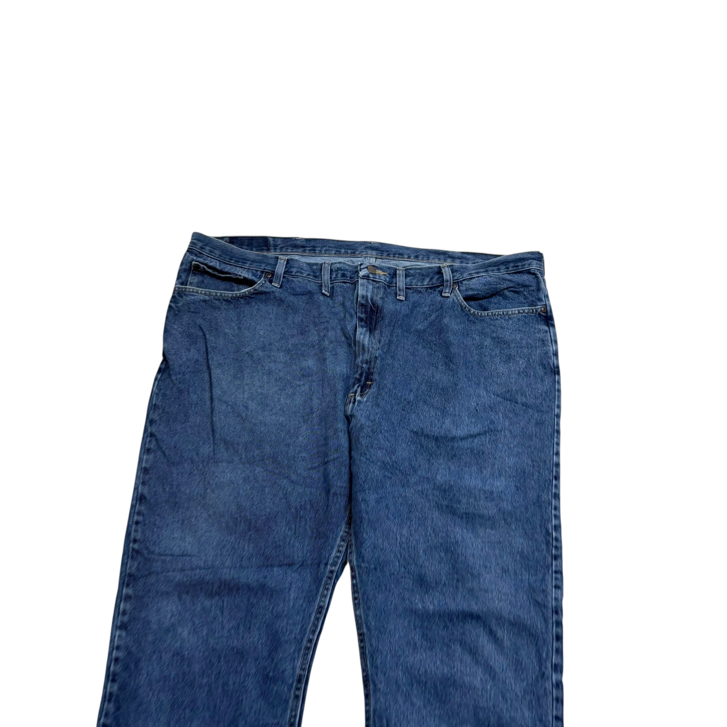 Wrangler Jeans W46 L30 Mens Mid Blue Regular Straight Fit Denim (E)