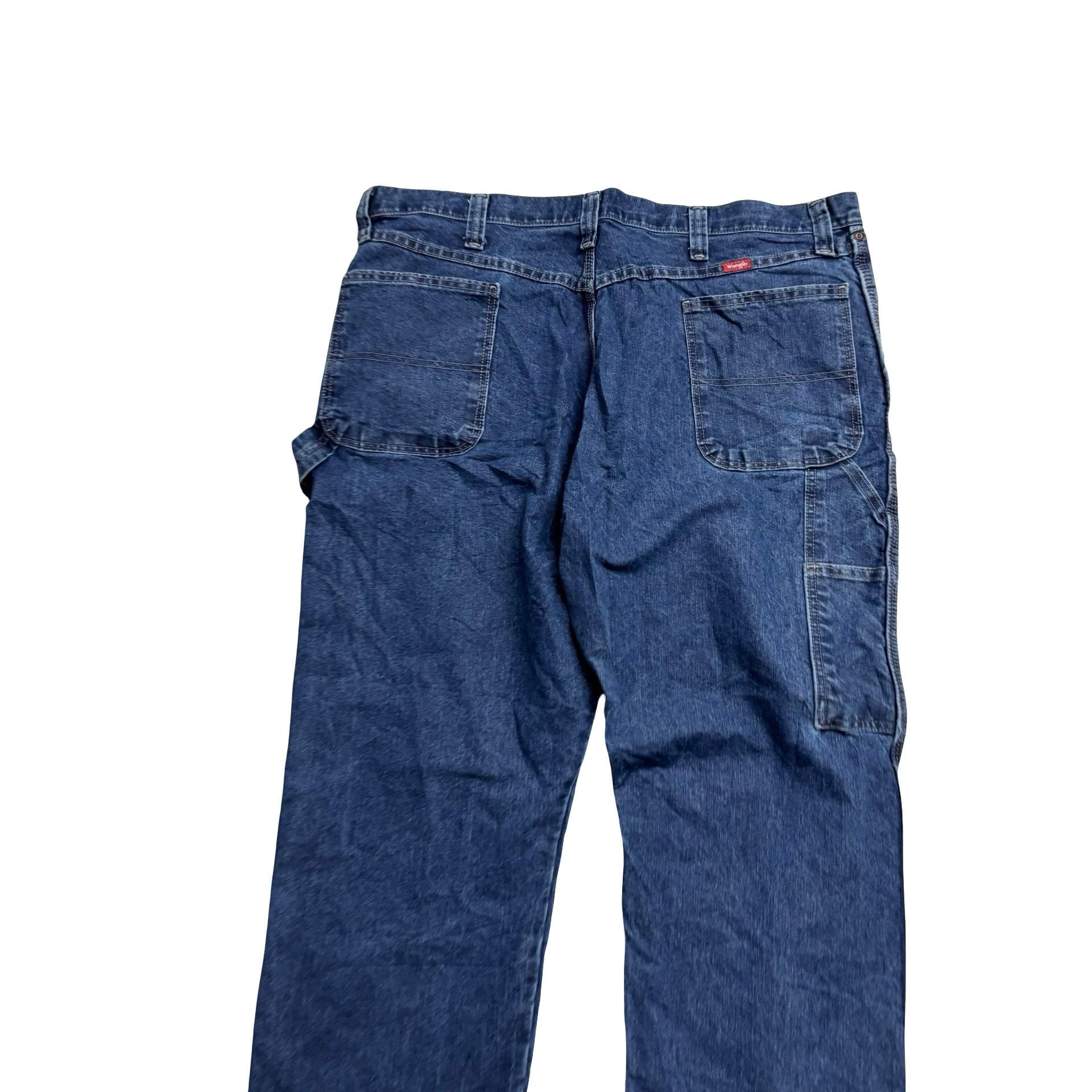 Wrangler Carpenter Jeans W40 L29 Mens Mid Blue Baggy Relaxed Fit Denim (E)