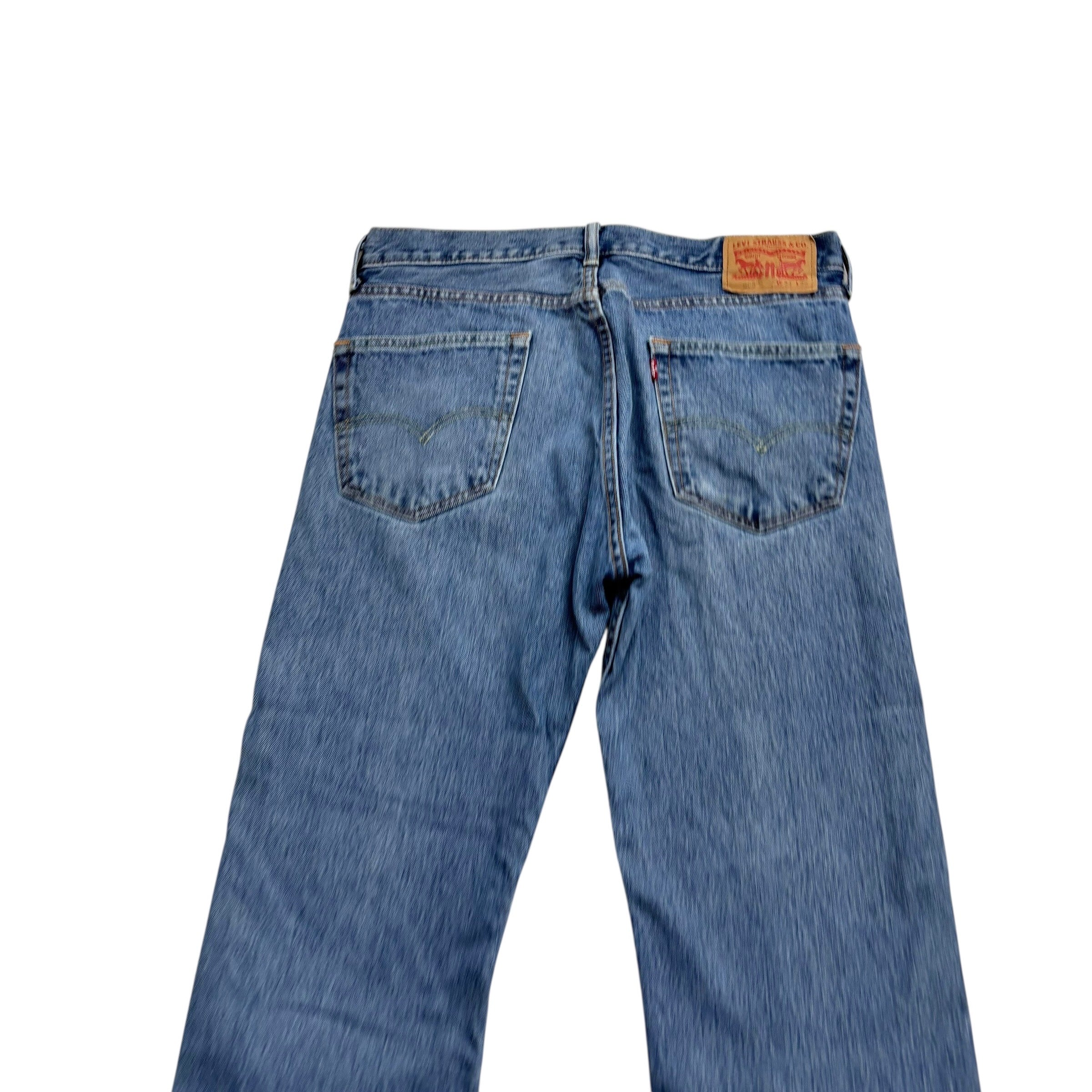 Levis 505 Jeans W34 L30 Mens Light Blue Regular Straight Fit Denim