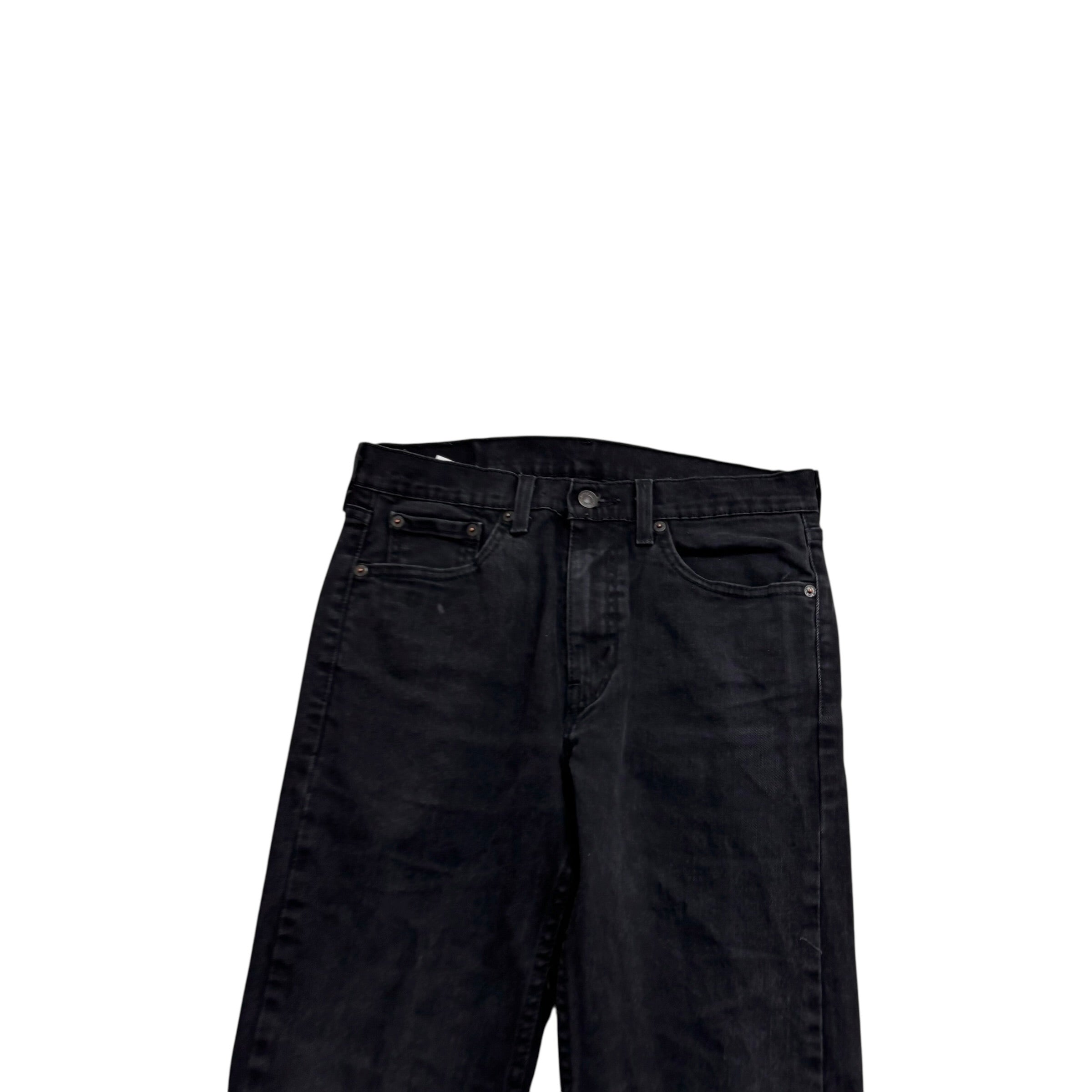 Levis 505 Jeans W30 L32 Mens Black Regular Straight Fit Stretch Denim (F)