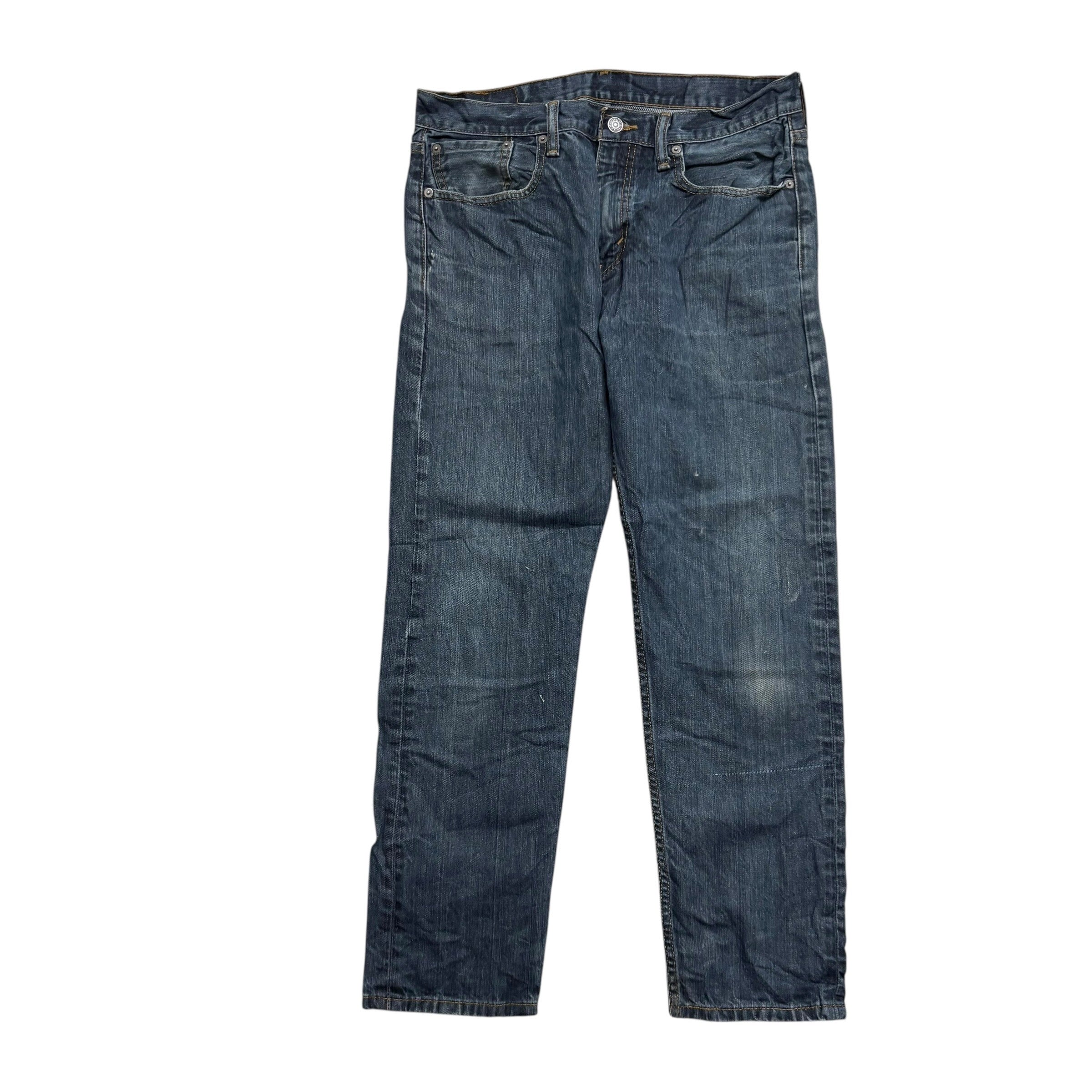 Levis 502 Jeans W32 L29 Mens Dark Blue Regular Tapered Fit Denim