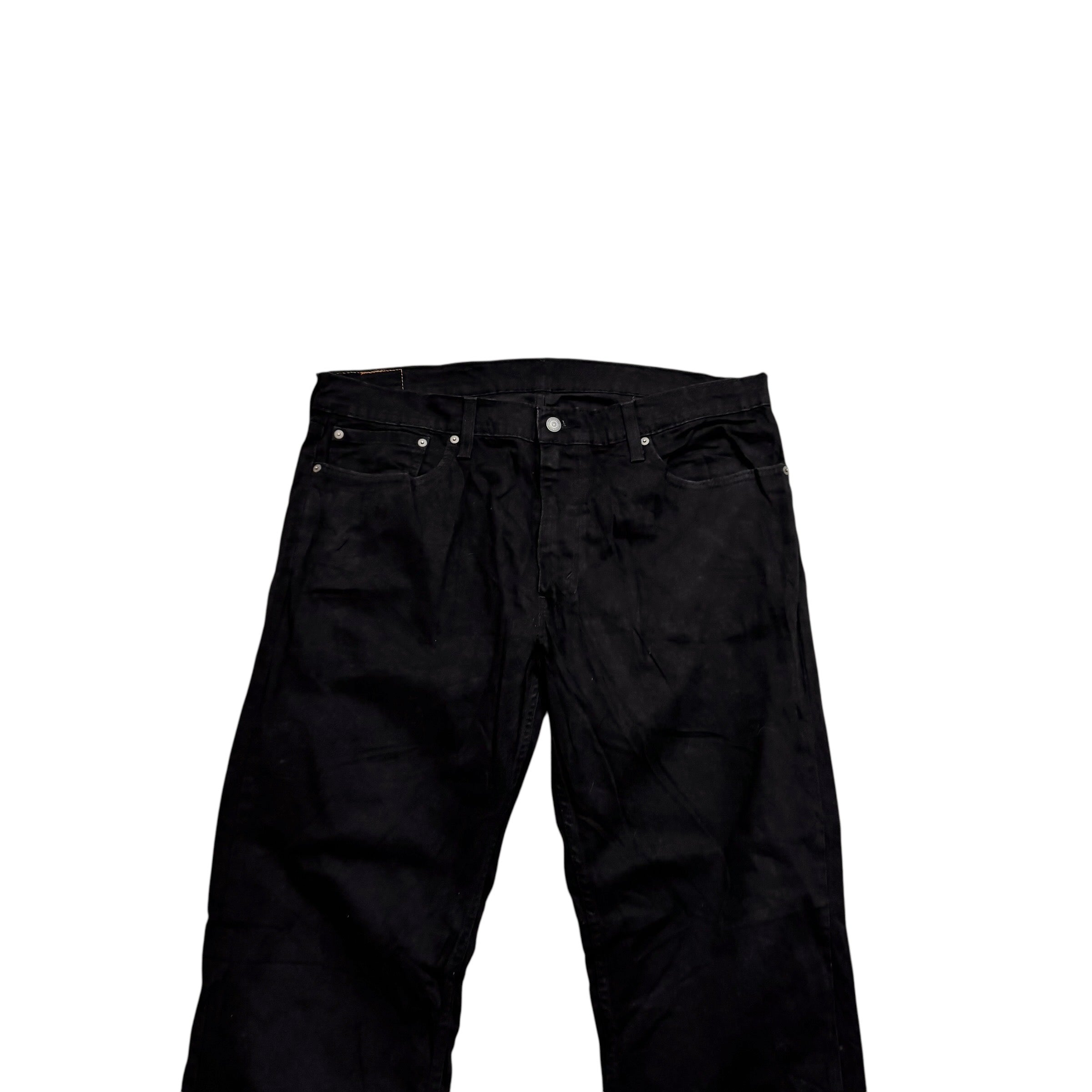 Levis 559 Jeans W38 L32 Mens Black Relaxed Straight Fit Stretch Denim (E)