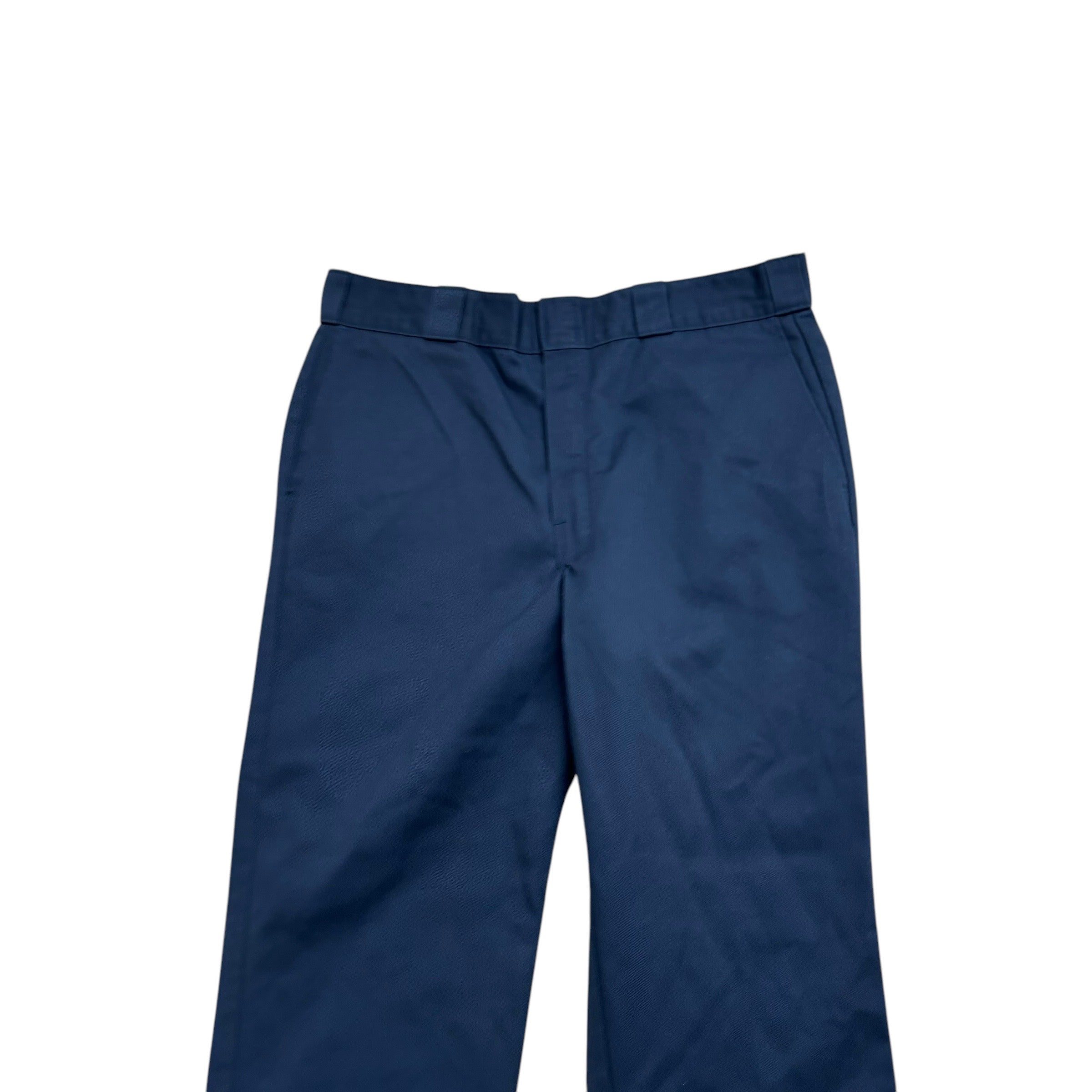 Dickies 874 Trousers W36 L30 Mens Blue Pants Original Straight Fit Workwear (E)