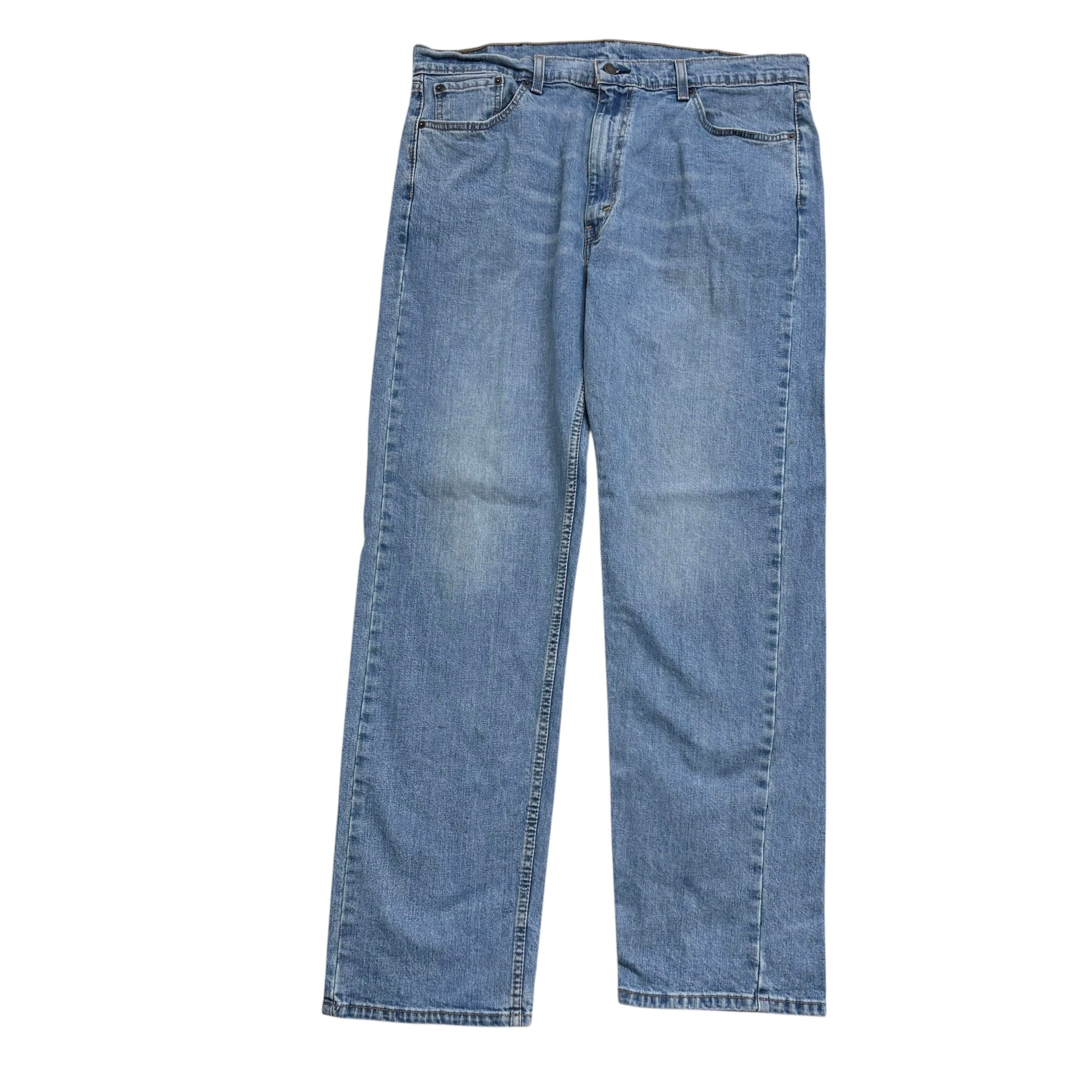 Levis 505 Jeans W38 L34 Mens Light Blue Regular Straight Fit Stretch Denim