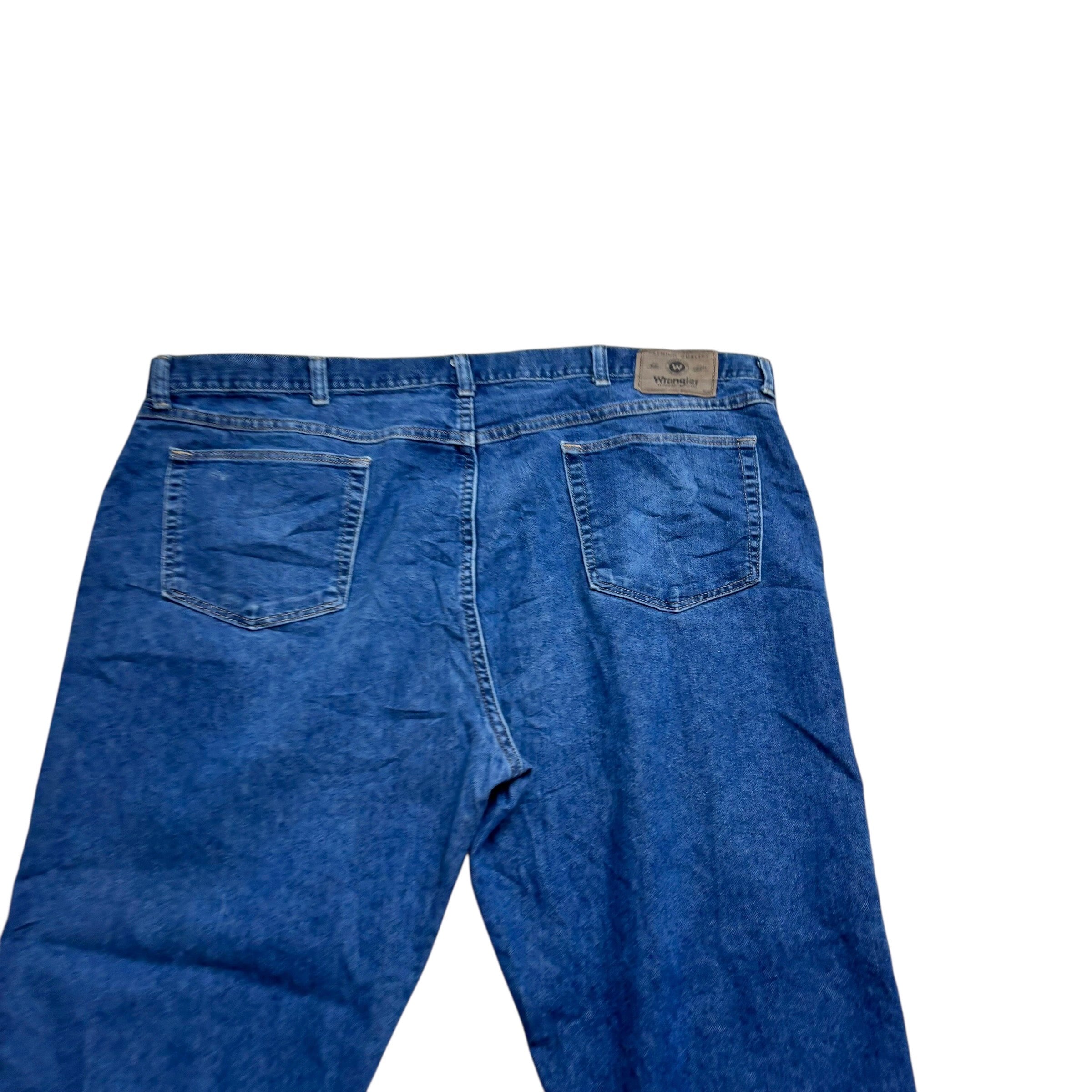 Wrangler Jeans W44 L30 Mens Mid Blue Regular Straight Fit Denim