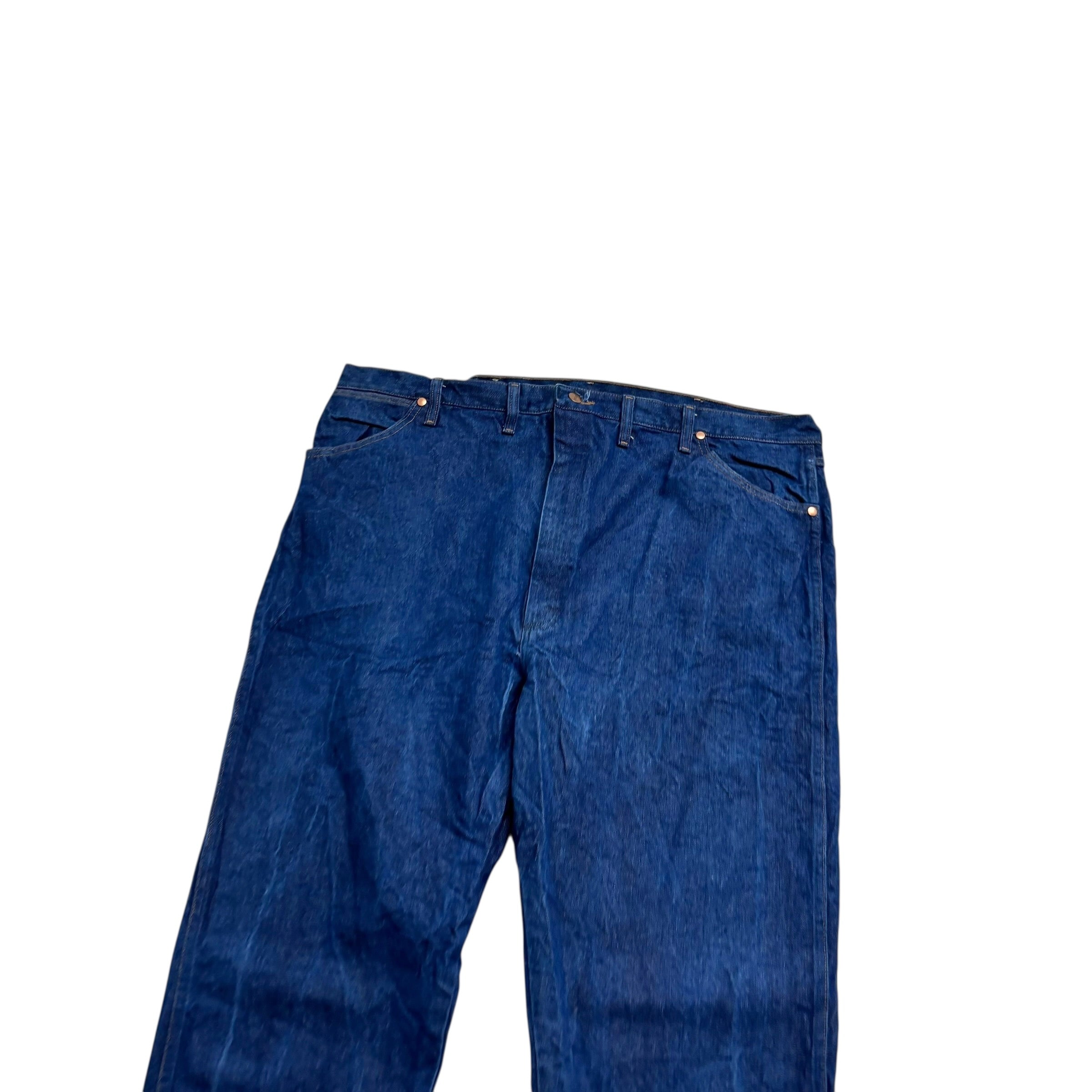 Wrangler Jeans Cowboy Cut W44 L38 Mens Dark Blue 13MWZ Original Fit Denim