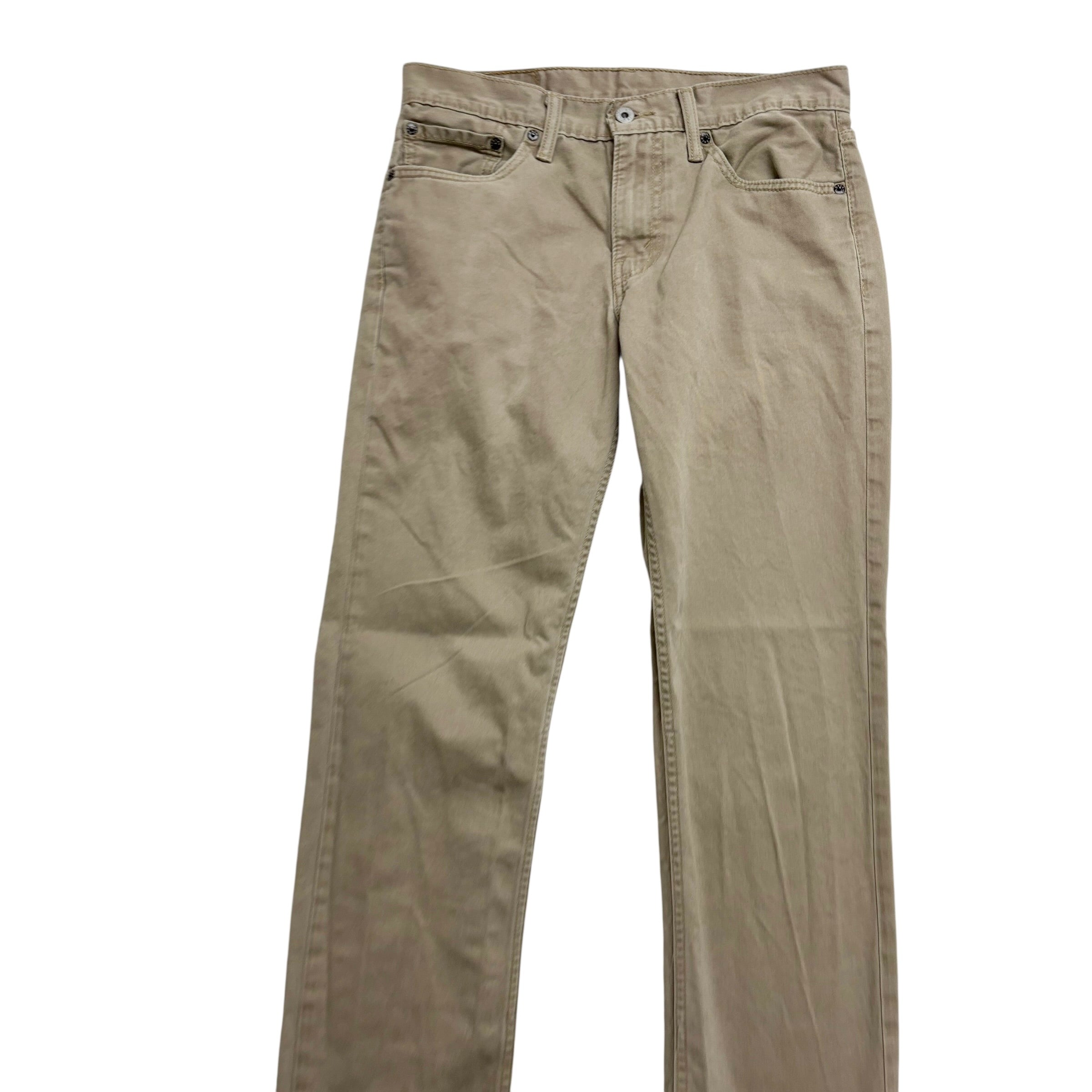 Levis 511 Trousers W31 L31 Mens Beige Slim Fit Cotton Pants (E)