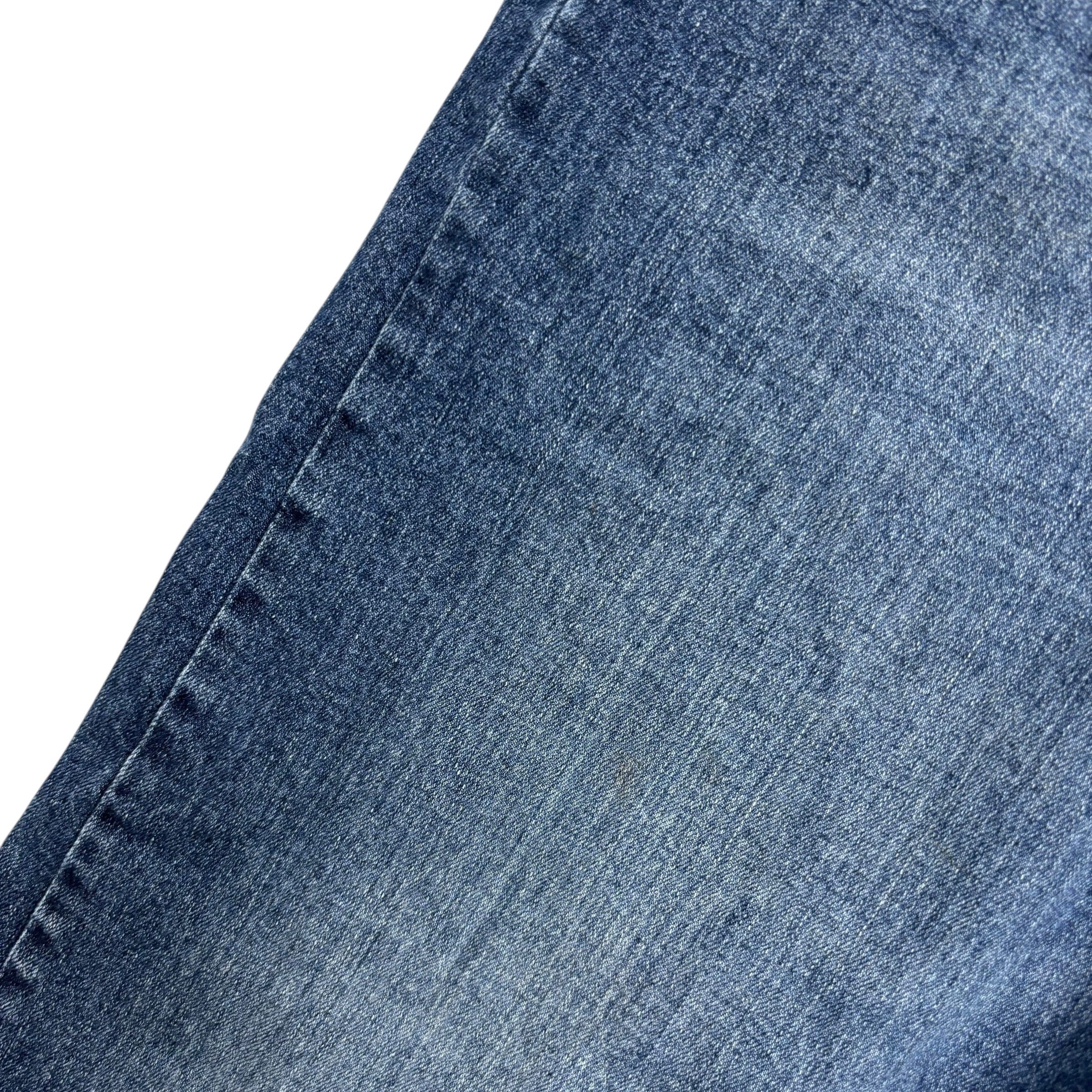 Wrangler Jeans W44 L30 Mens Dark Blue Relaxed Straight Fit Stretch Denim