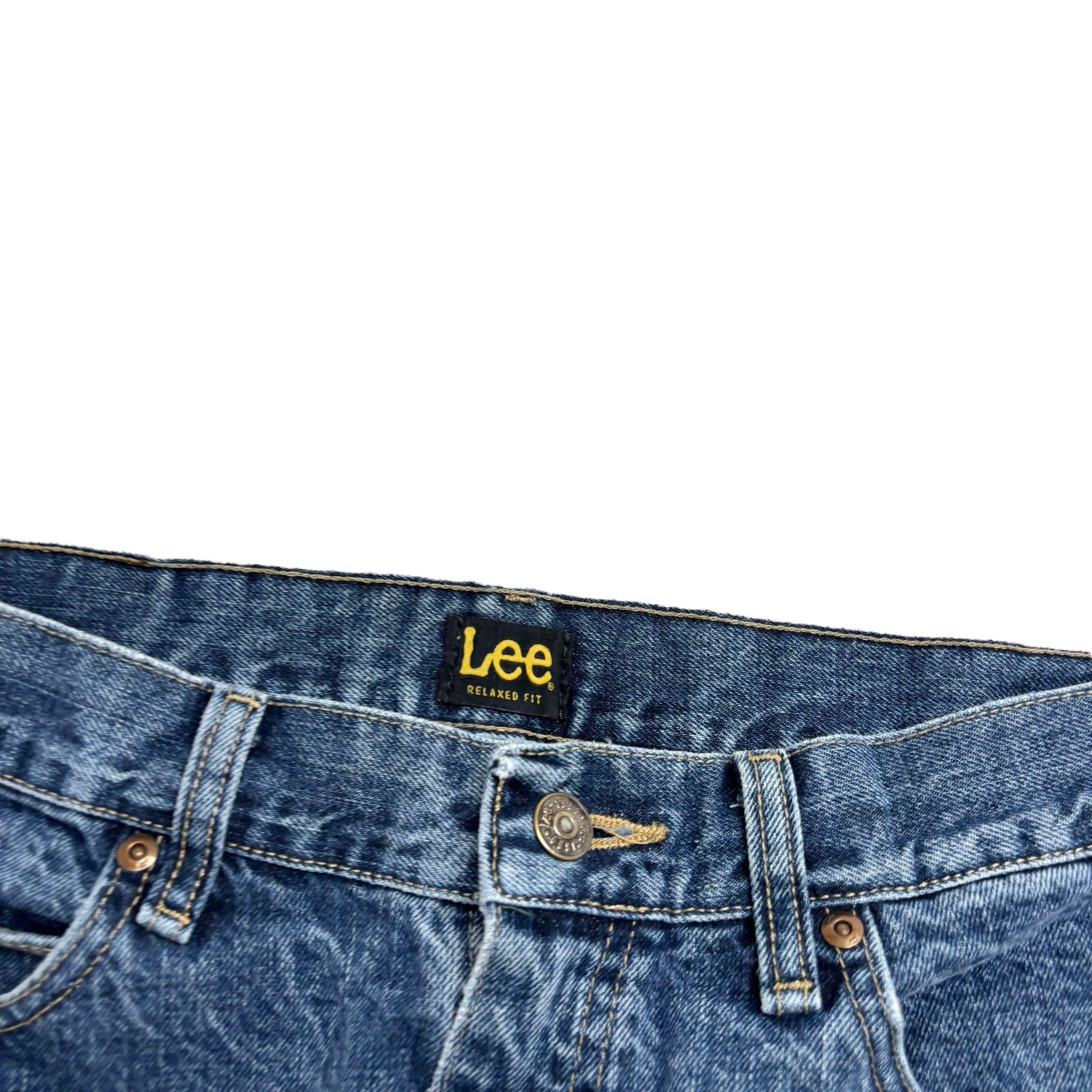 Lee Jeans W31 L30 Mens Mid Blue Relaxed Straight Fit Denim (E)