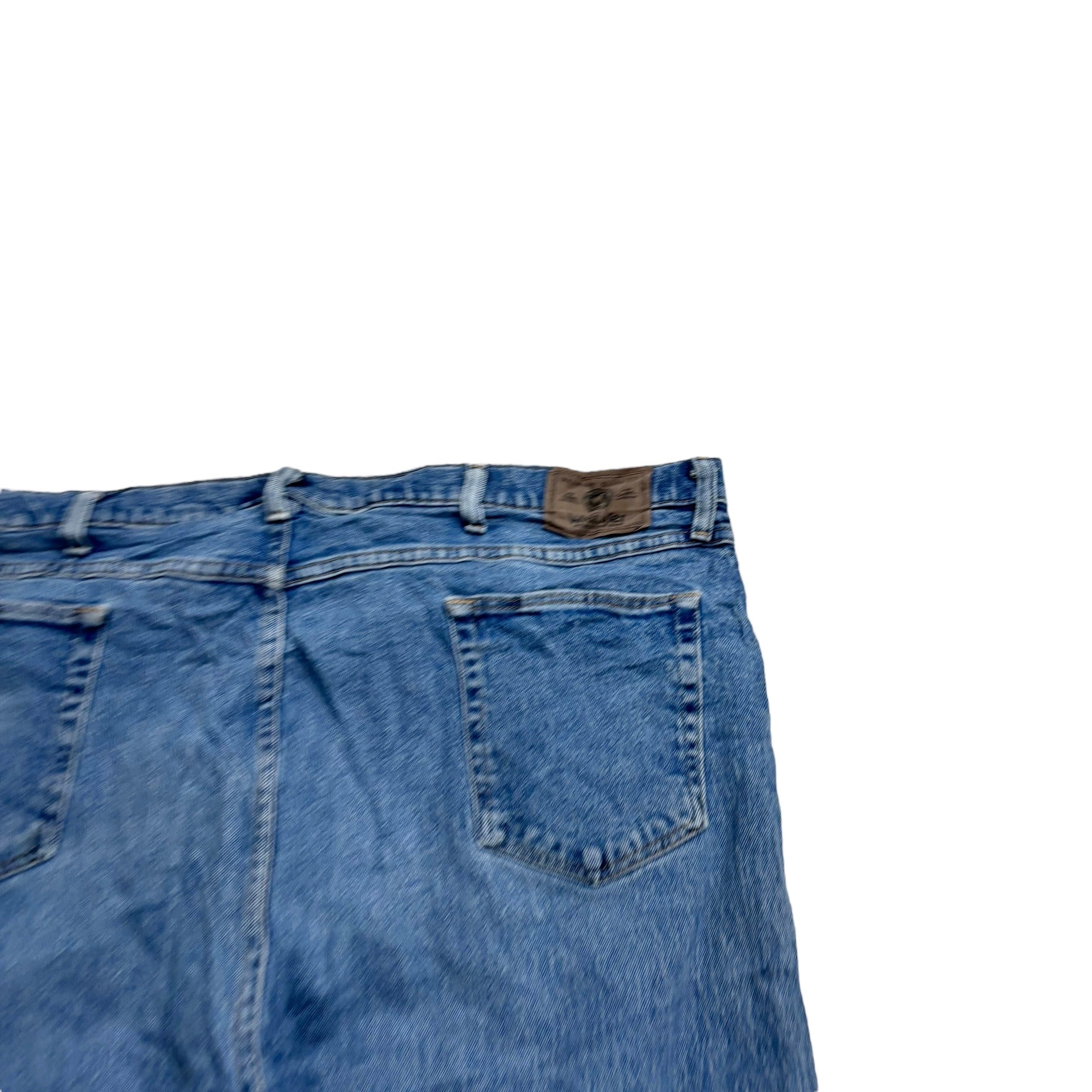 Wrangler Jeans W44 L30 Mens Mid Blue Regular Straight Fit Stretch Denim (E)