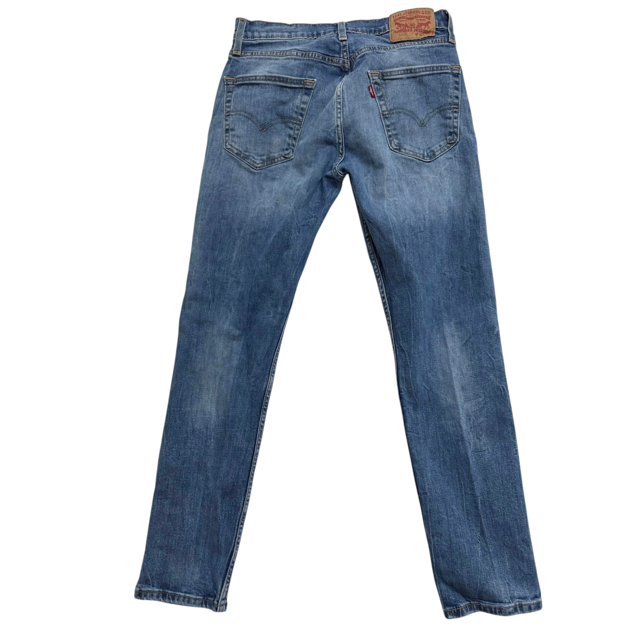 Levis 502 Jeans W29 L29 Mens Mid Blue Slim Tapered Fit Stretch Denim