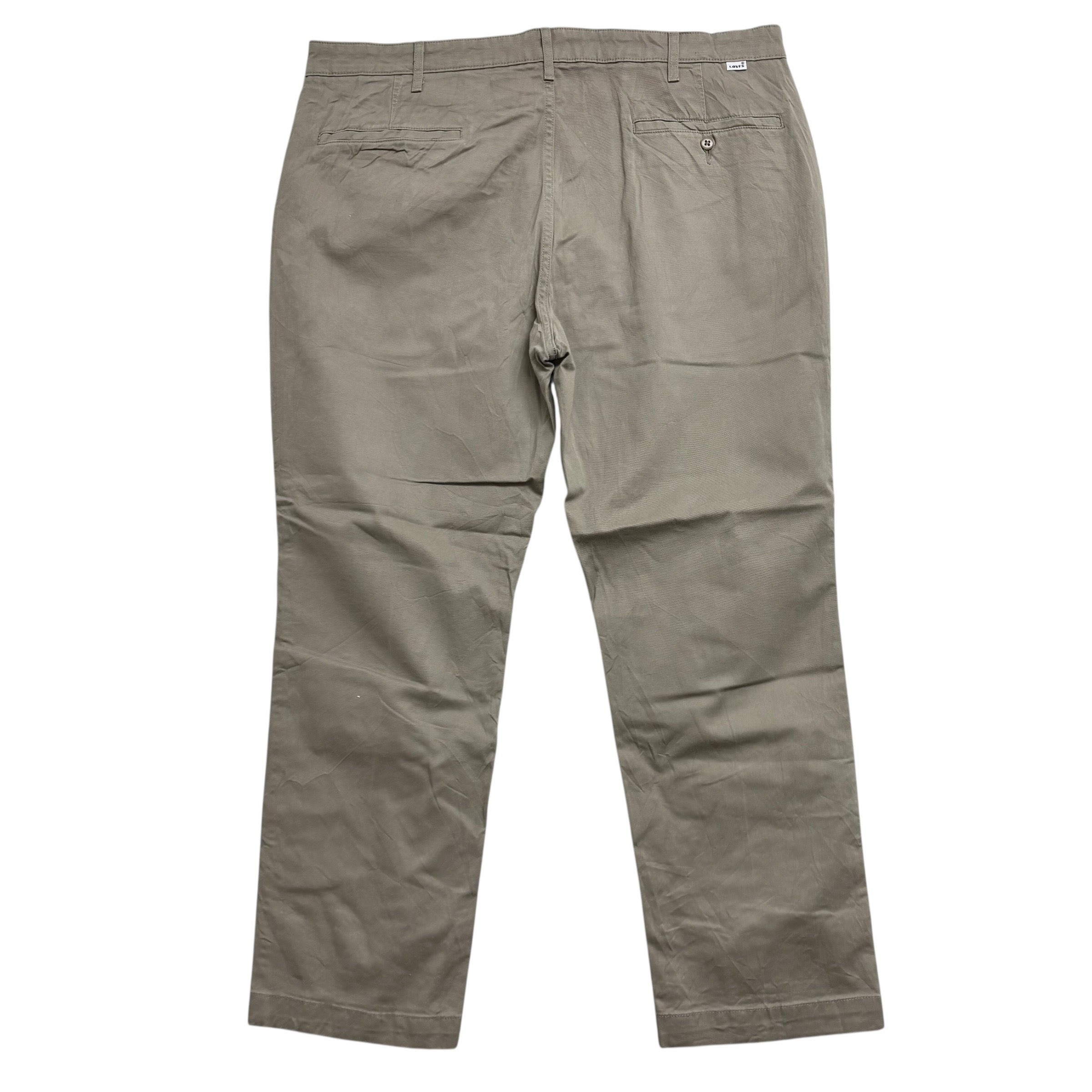 Levis Chino Trousers W40 L30 Mens Grey Regular Tapered Fit Stretch Pants (E)