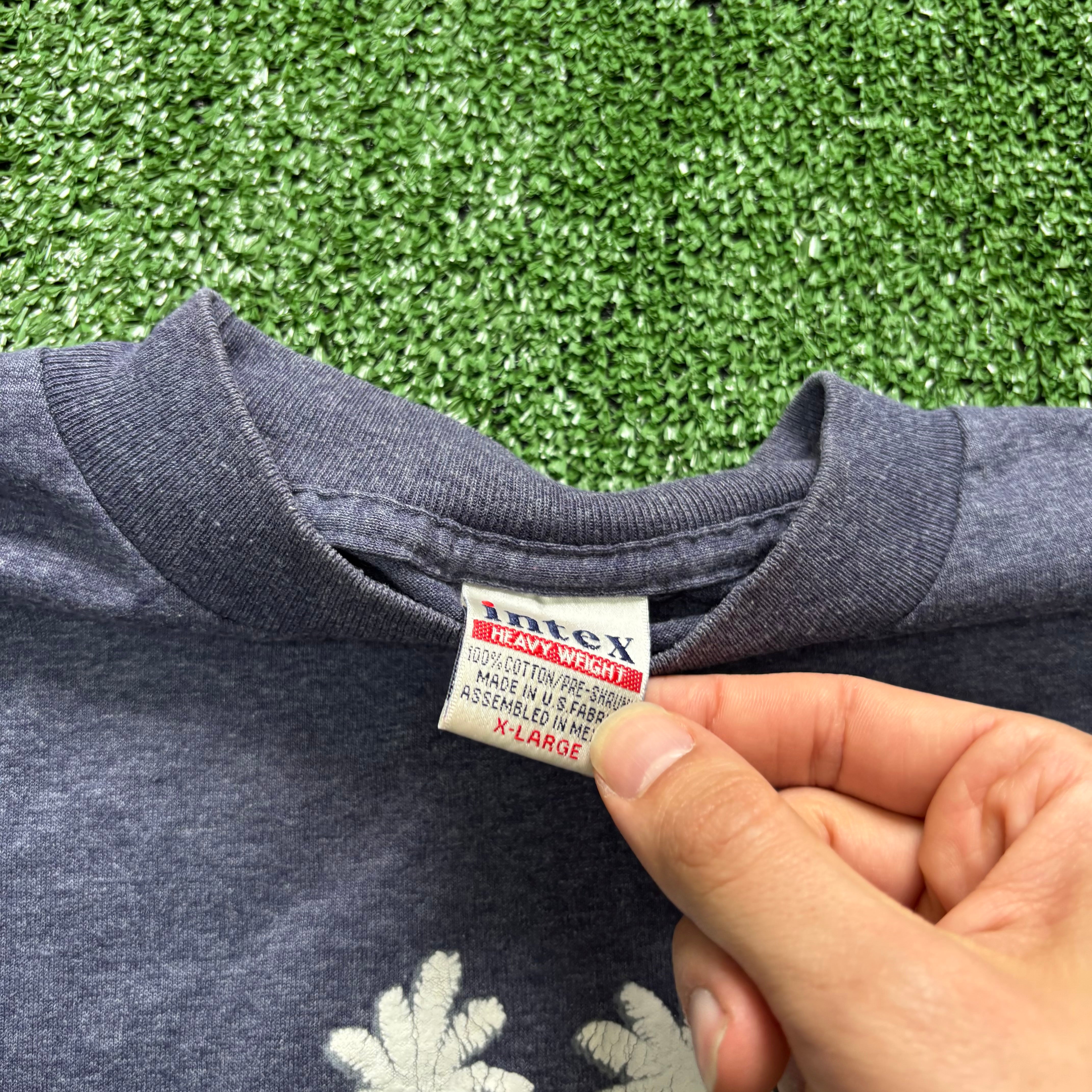 Vintage T Shirt Mens XL Grey Graphic Print 90s USA Tourist (E)