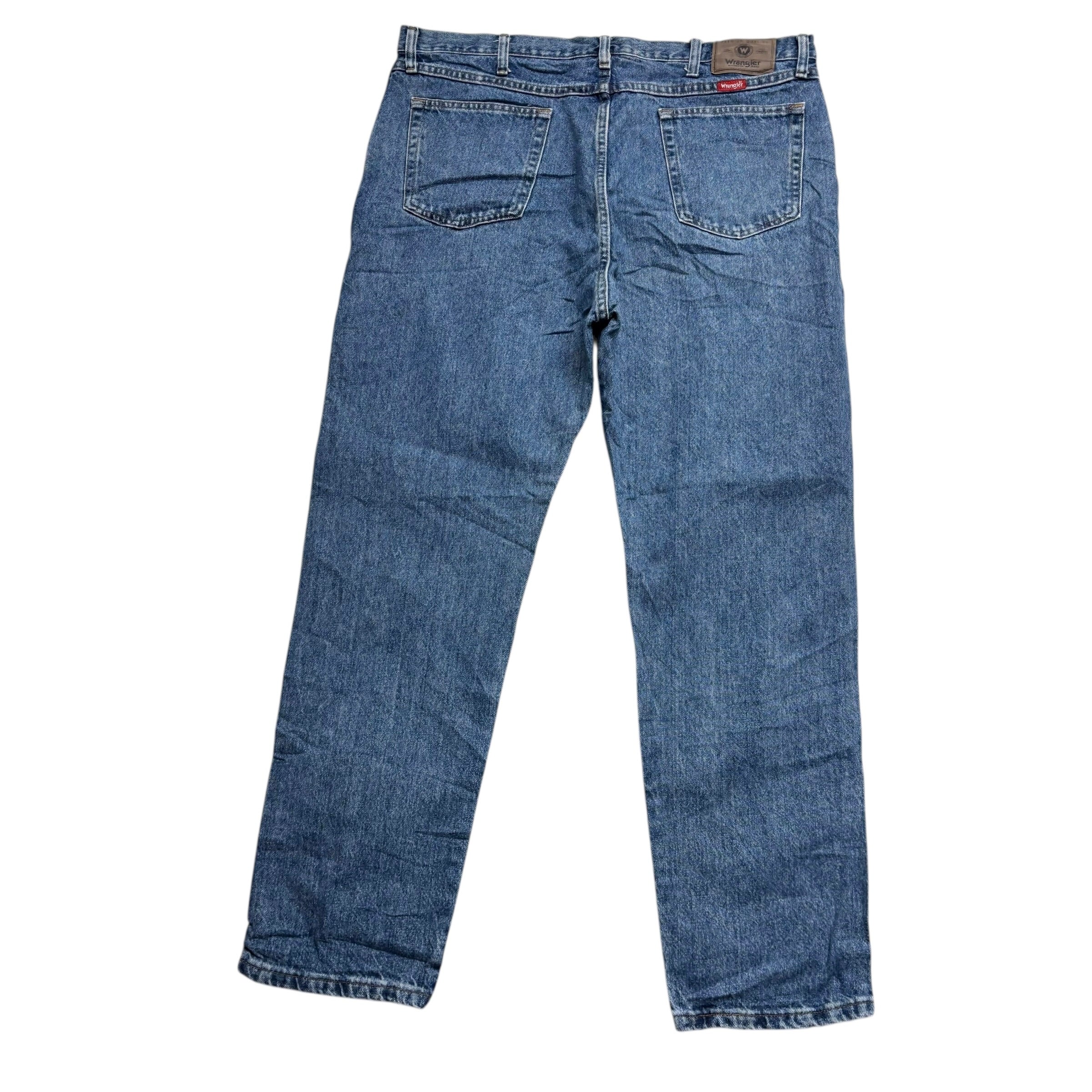 Wrangler Jeans W40 L32 Mens Mid Blue Regular Straight Fit Vintage Denim (E)