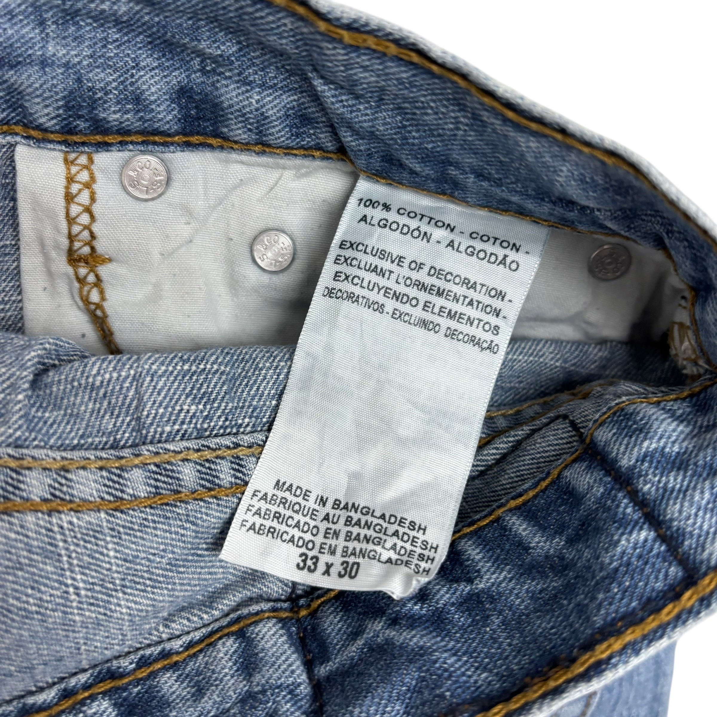 Levis Signature Jeans W33 L30 Mens Light Blue Regular Straight Fit Vintage (E)