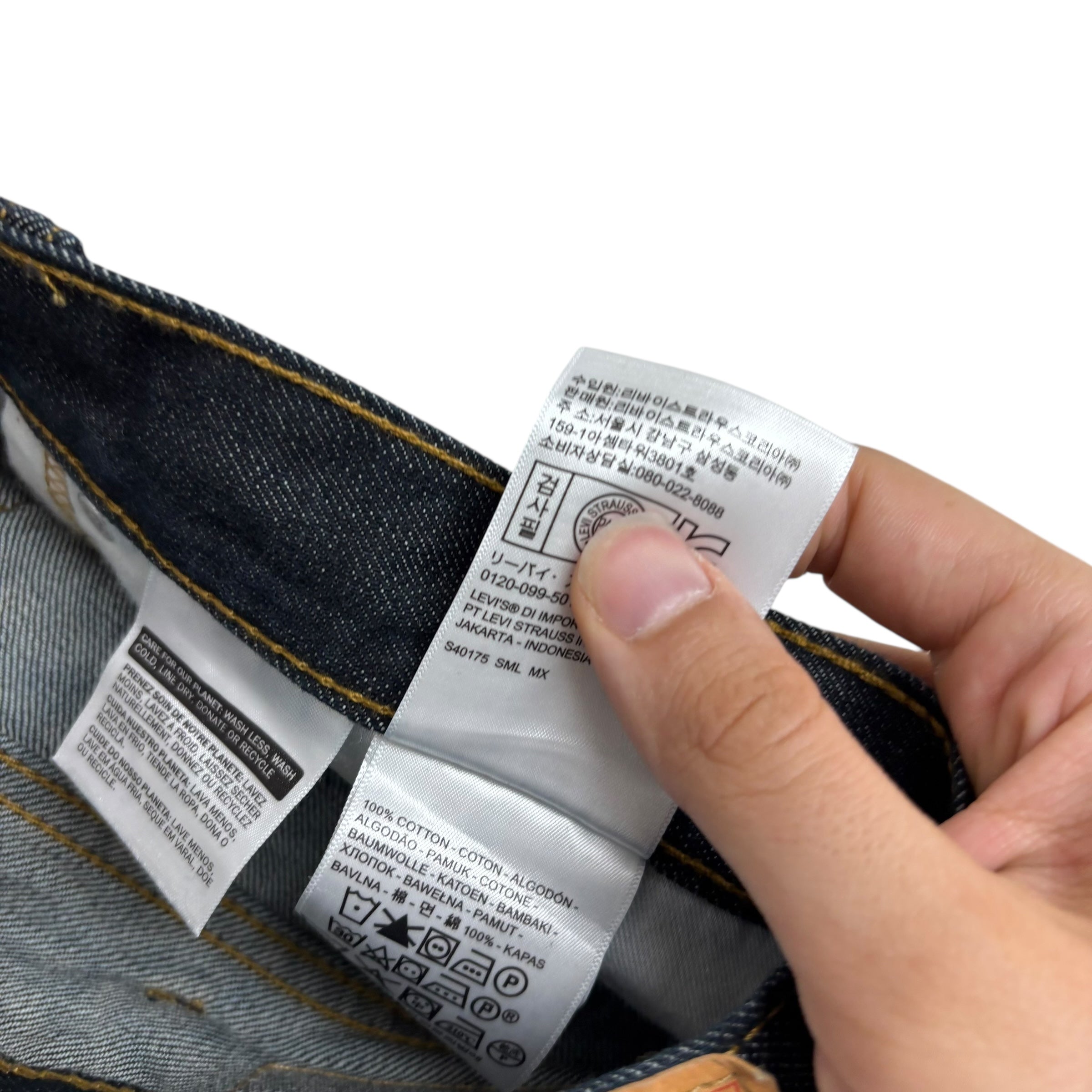 Levis 508 Jeans W38 L32 Mens Dark Blue Regular Tapered Fit Denim (E)