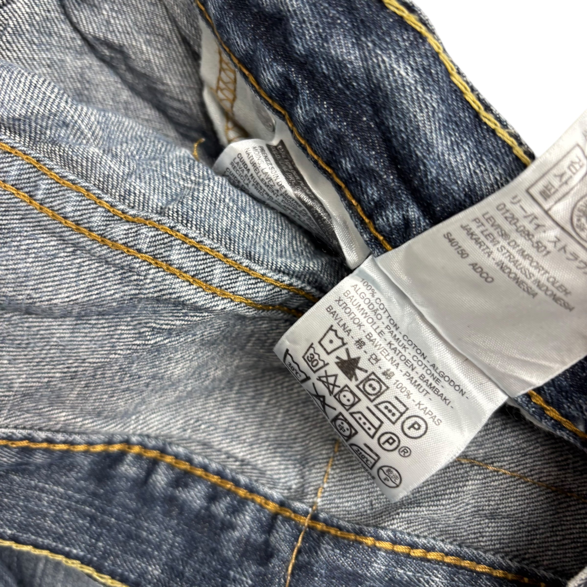 Levis 569 Jeans W36 L30 Mens Mid Blue Baggy Relaxed Straight Fit Denim