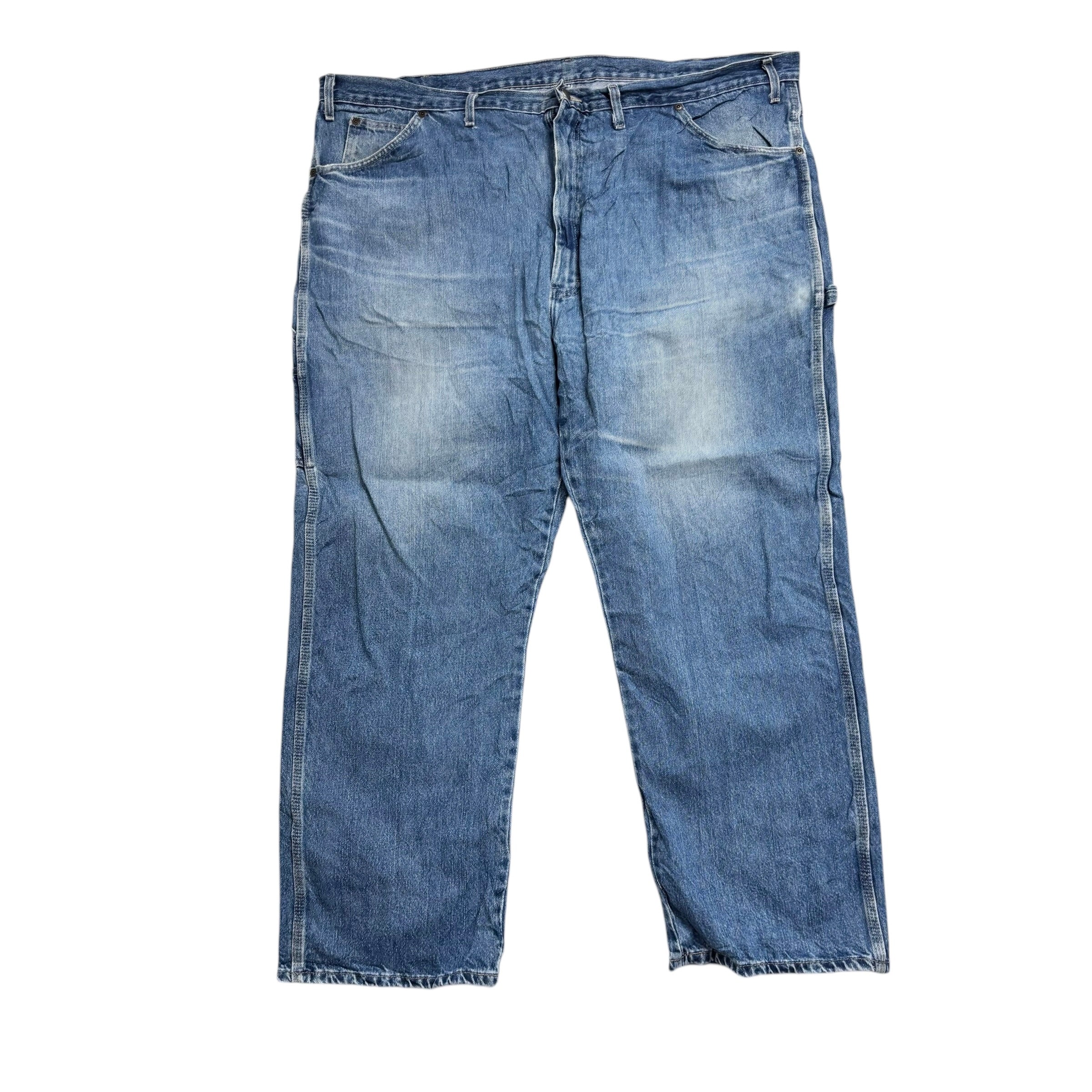 Dickies Carpenter Jeans W48 L30 Mens Light Blue Relaxed Baggy Straight Fit Pants