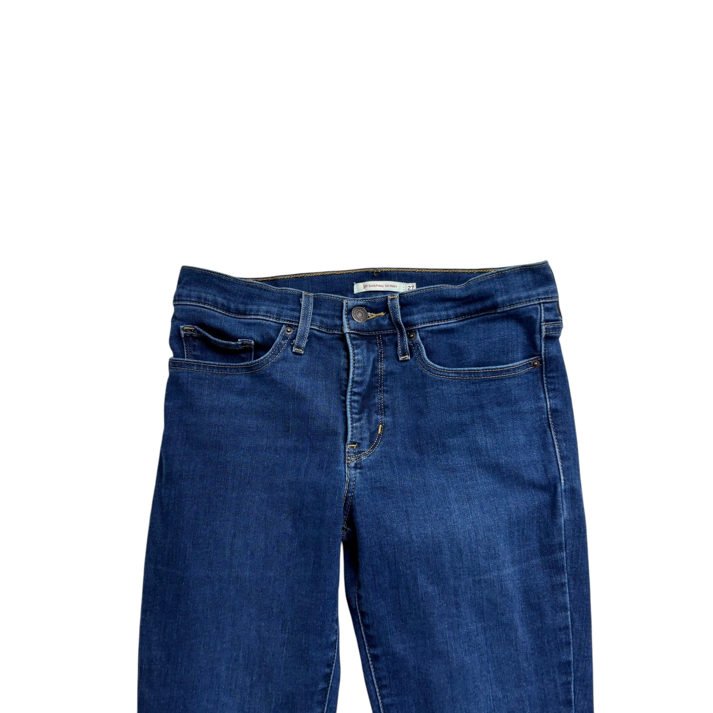 Levis 311 Jeans W27 L30 Womens Dark Blue Shaping Skinny Fit Stretch Denim