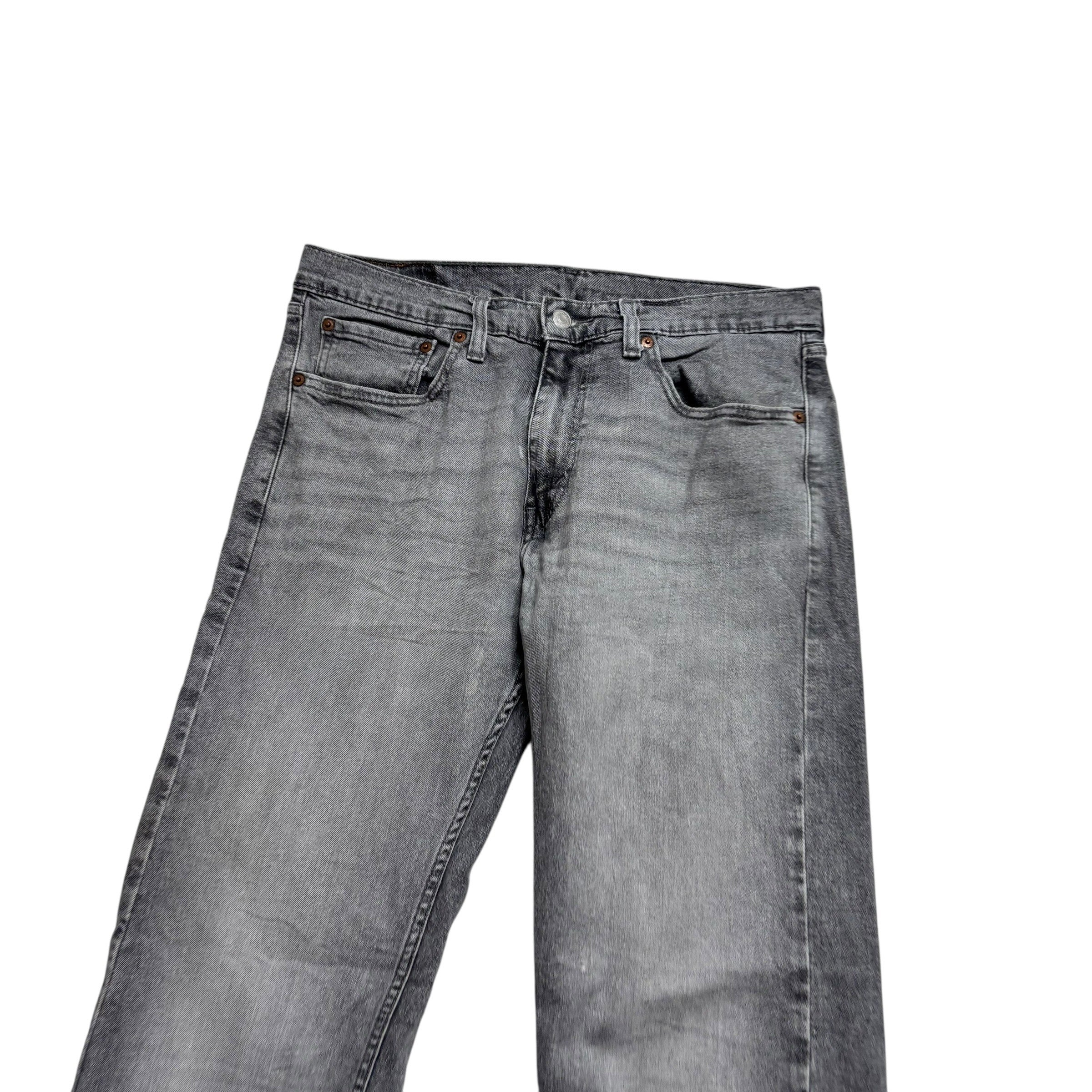 Levis 505 Jeans W32 L32 Mens Grey Regular Straight Fit Stretch Denim