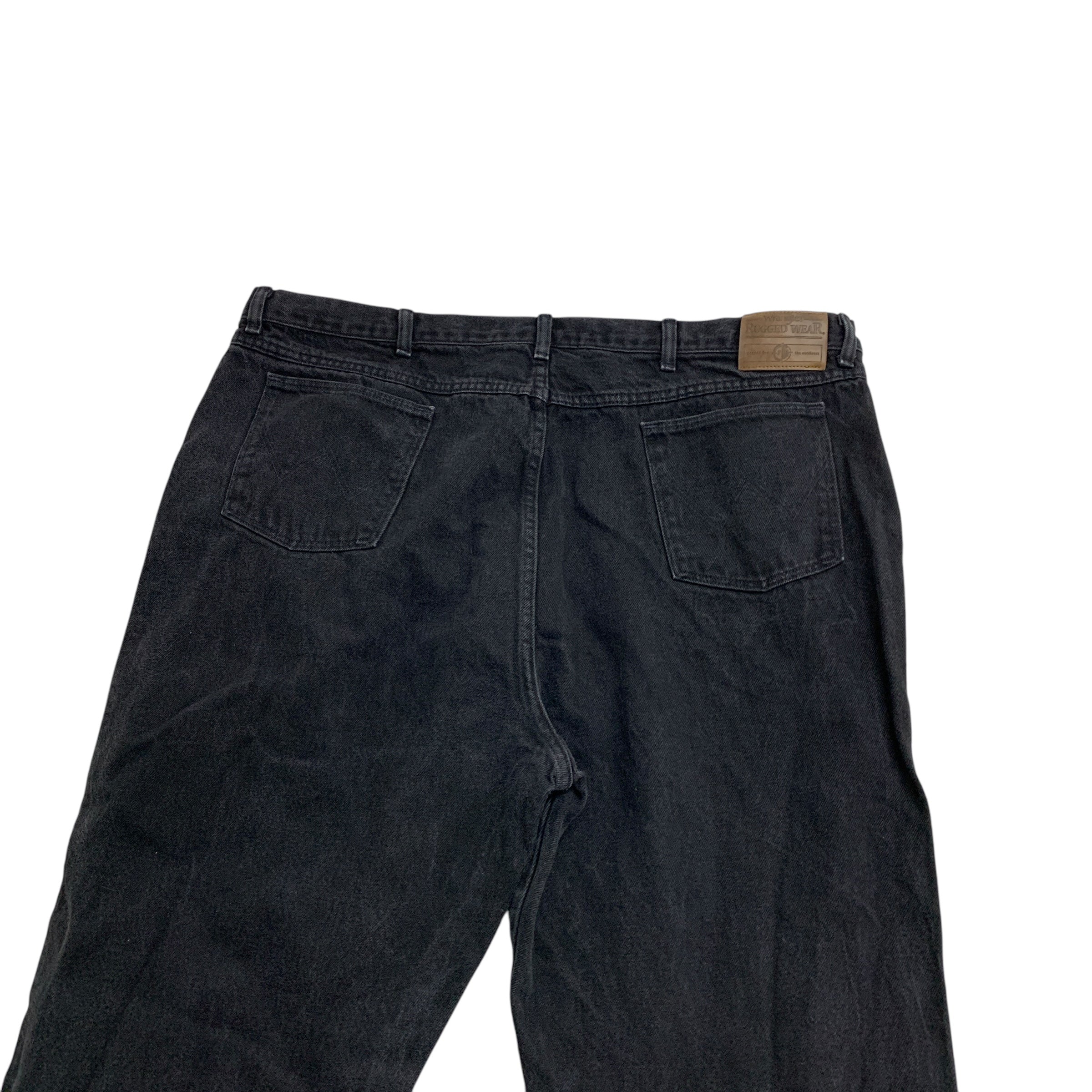 Wrangler Jeans W46 L36 Mens Black Baggy Relaxed Straight Fit Vintage Denim