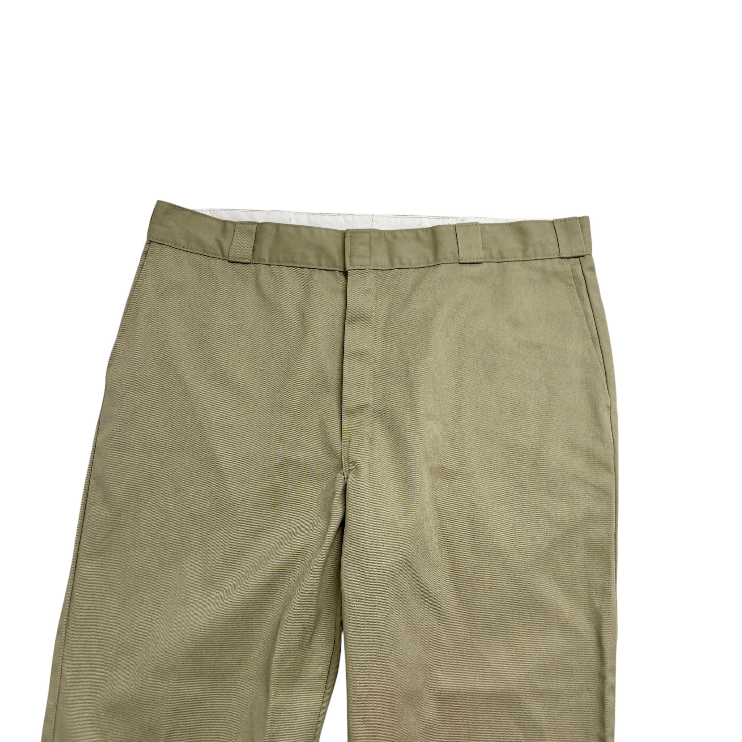 Dickies 874 Trousers W42 L32 Mens Beige Khaki Pants Original Fit Workwear