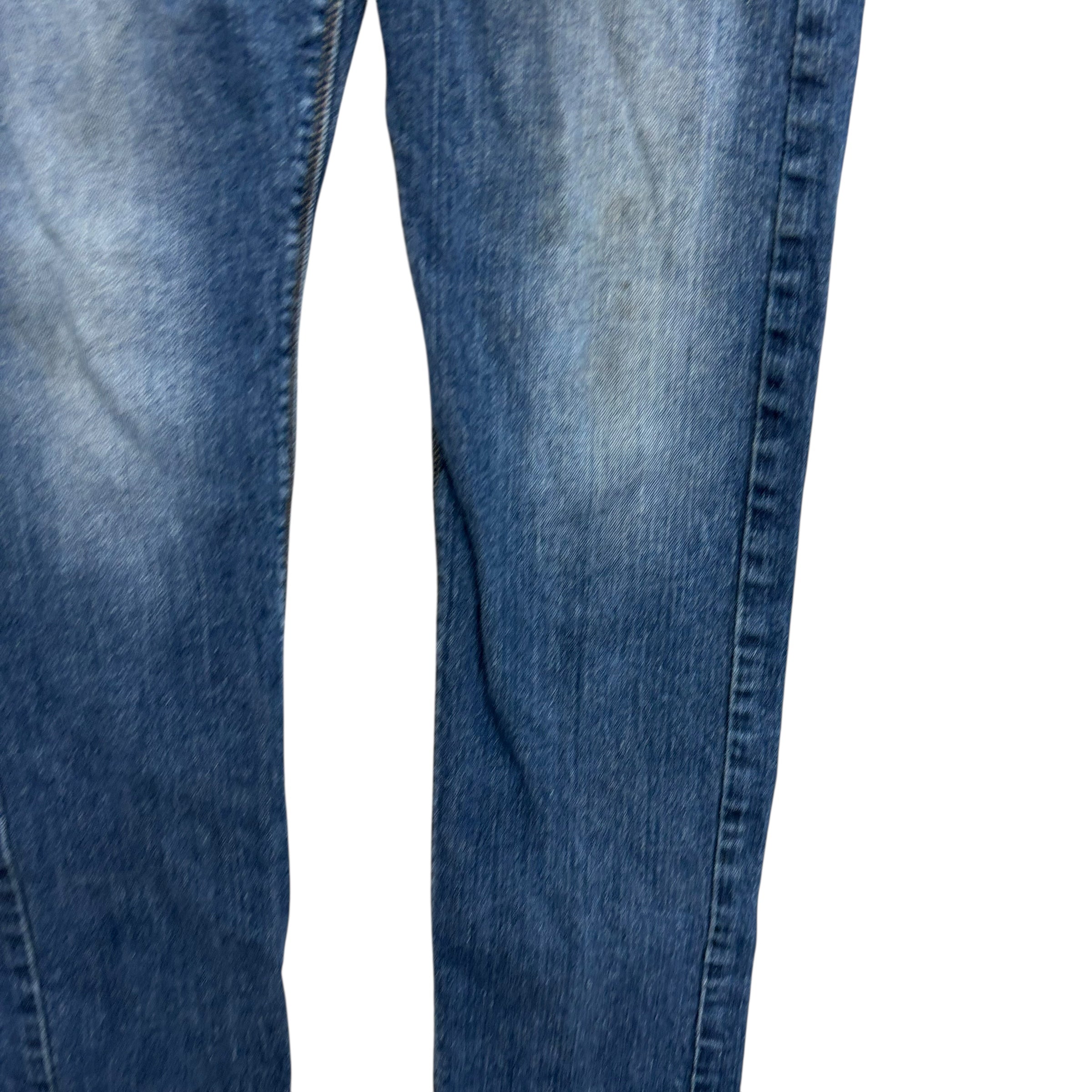 Levis Denizen Jeans W32 L31 Mens Mid Blue Slim Straight Fit Stretch (F)