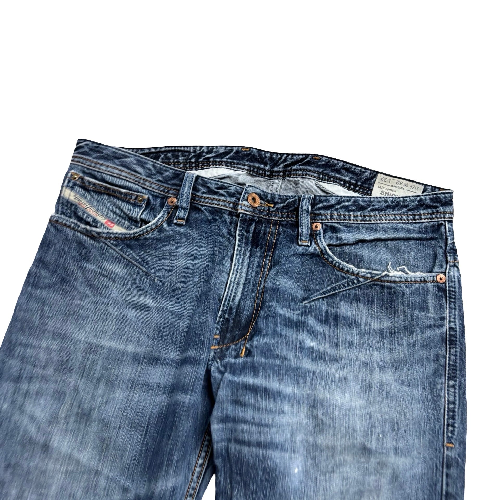 Diesel Shioner Jeans W32 L33 Mens Mid Blue Slim Fit Denim