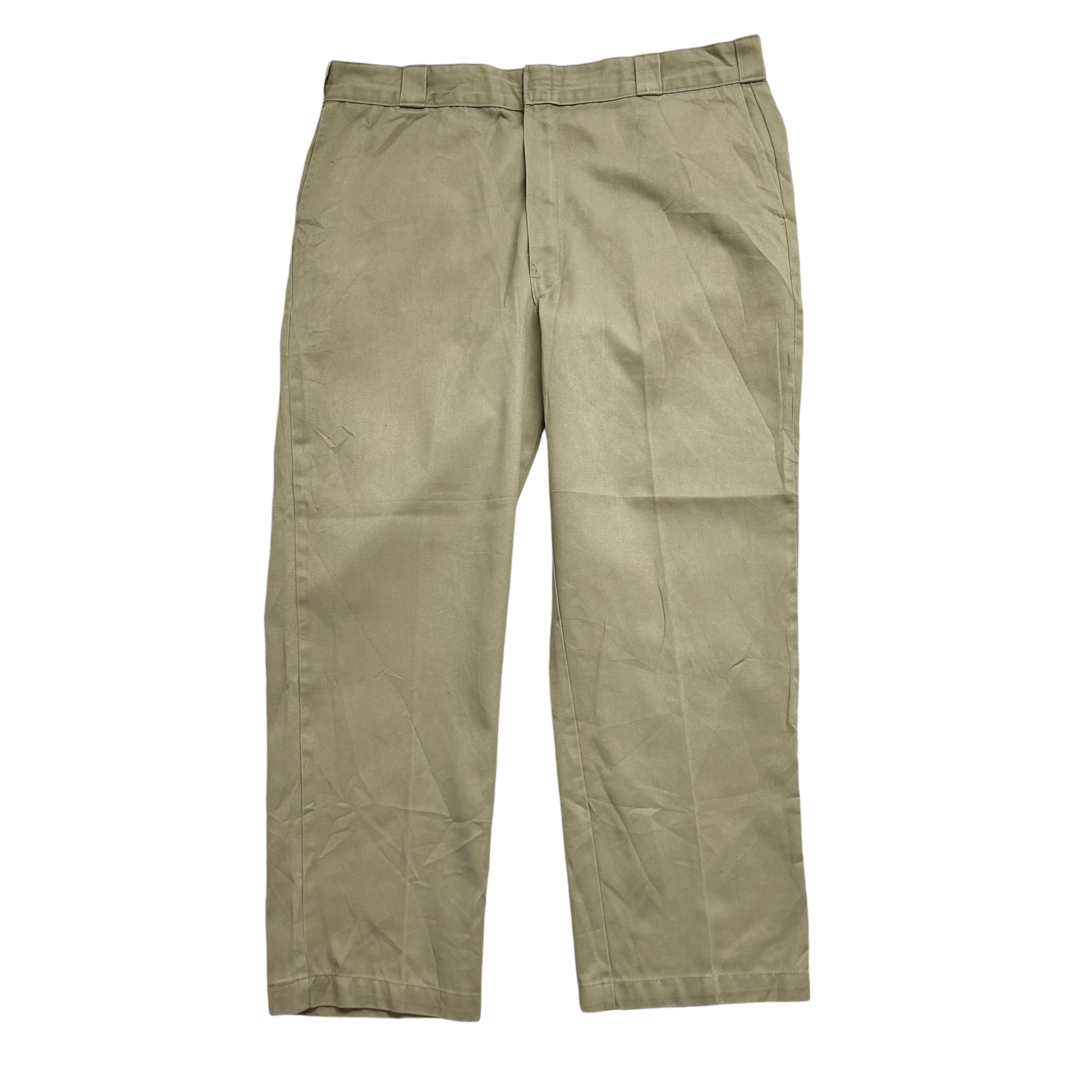 Dickies 874 Trousers W40 L30 Mens Beige Pants Original Straight Fit Workwear