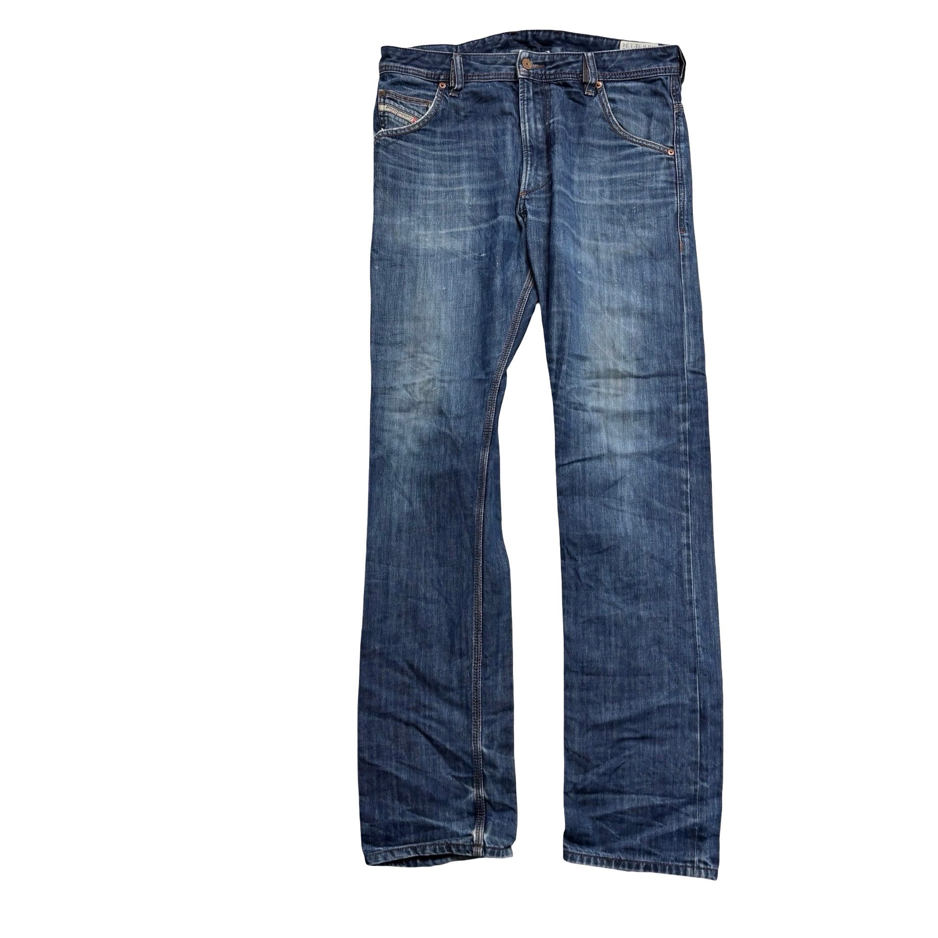 Diesel Krooley Jeans W31 L34 Mens Dark Blue Slim Carrot Fit Denim