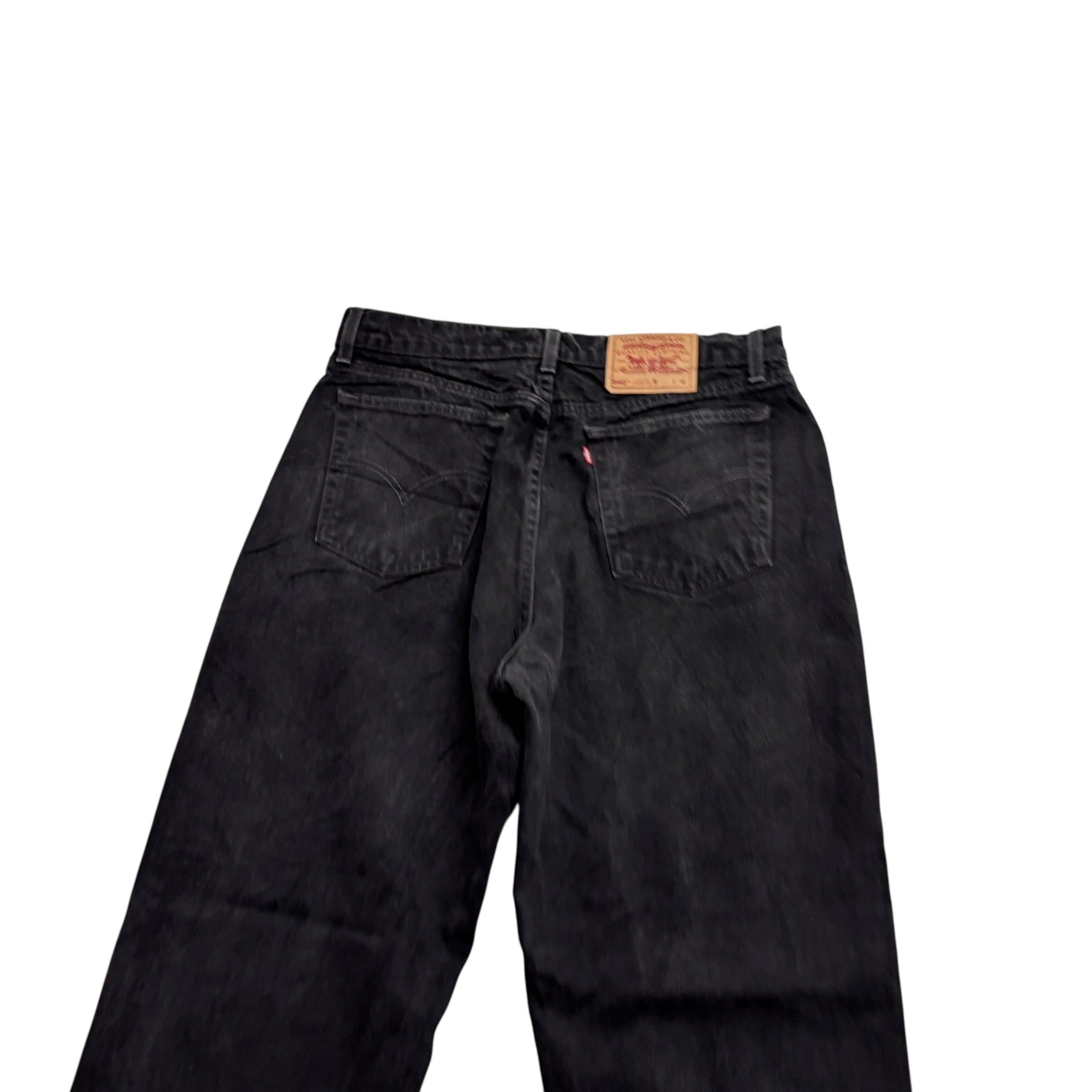 Levis 560 Jeans W33 L32 Womens Black Relaxed Straight Vintage Denim (E)