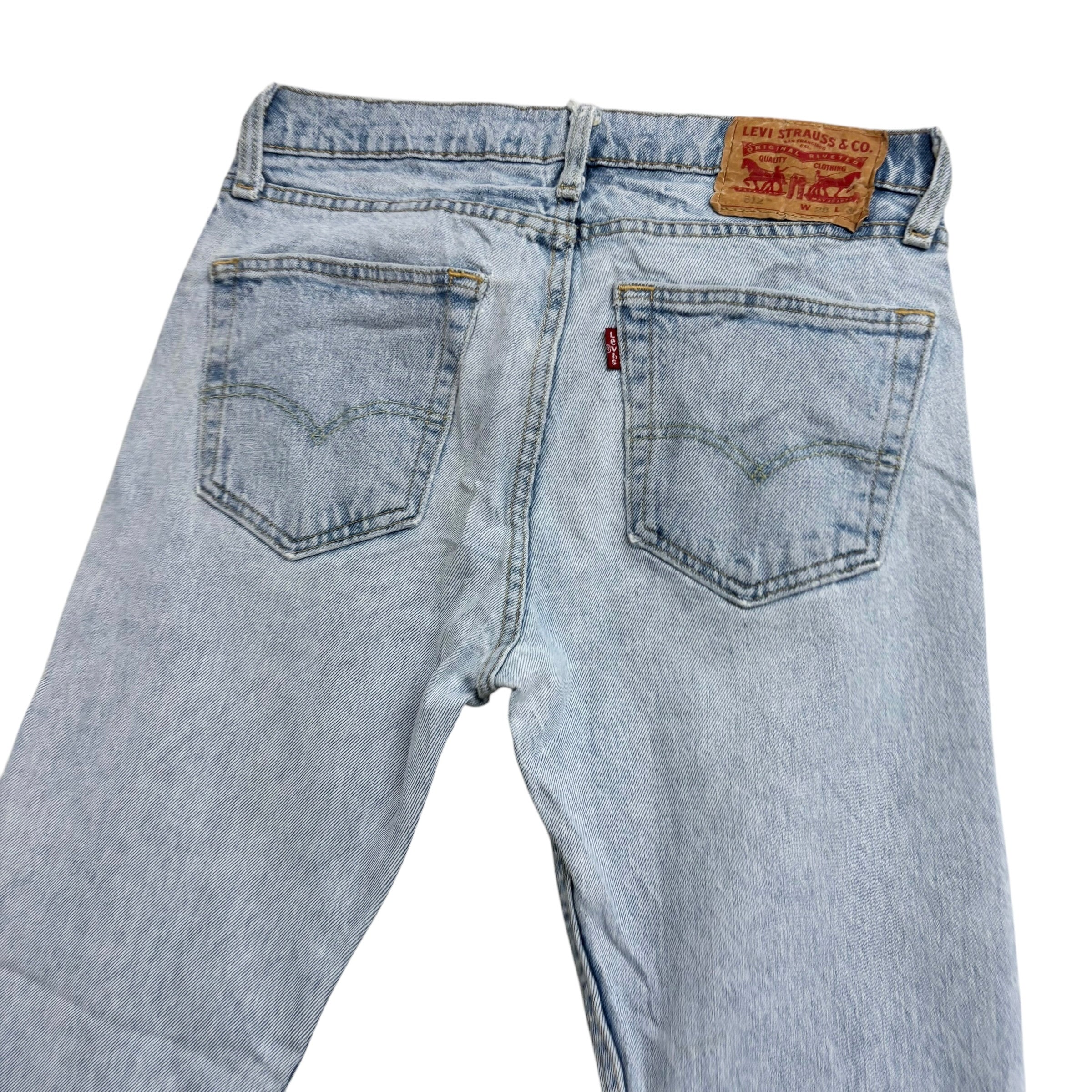 Levis 512 Jeans W28 L30 Mens Light Blue Slim Tapered Fit Stretch Denim