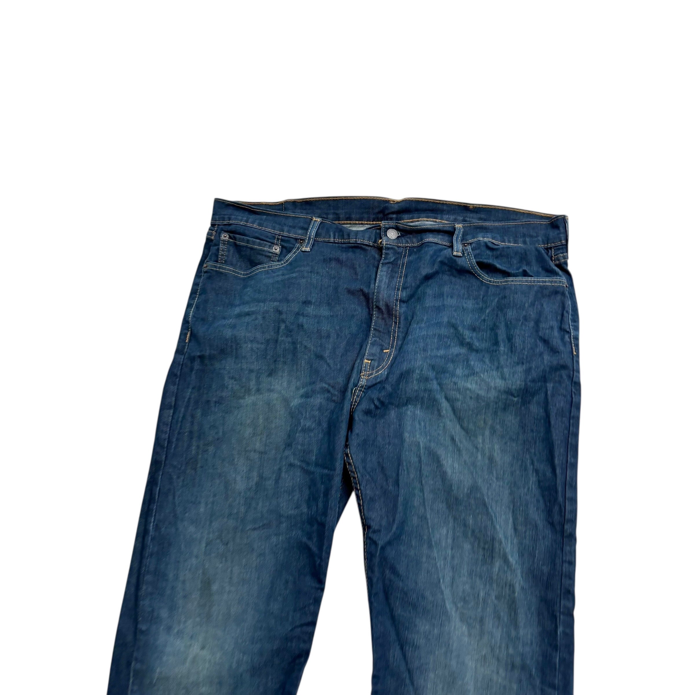 Levis 502 Jeans W42 L29 Mens Dark Blue Regular Tapered Fit Stretch Denim