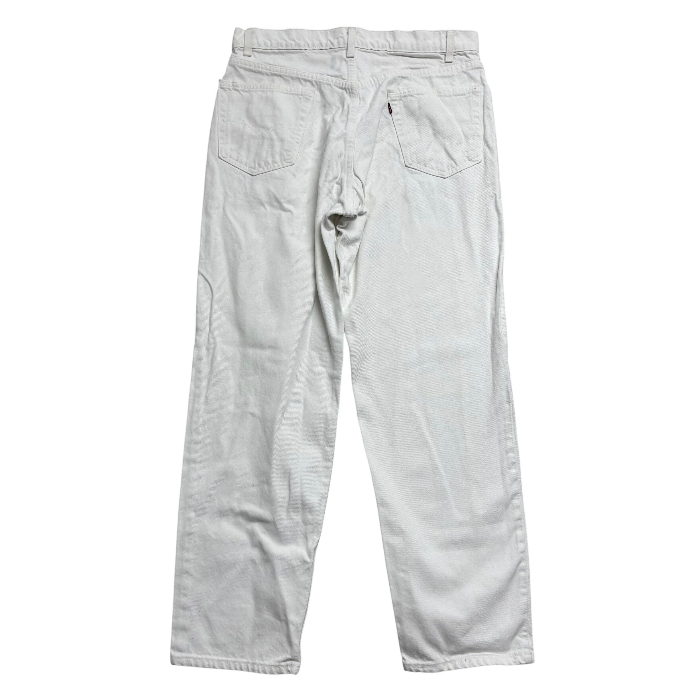 Levis 550 Jeans W35 L30 Mens White Relaxed Straight Vintage Made In USA (F)