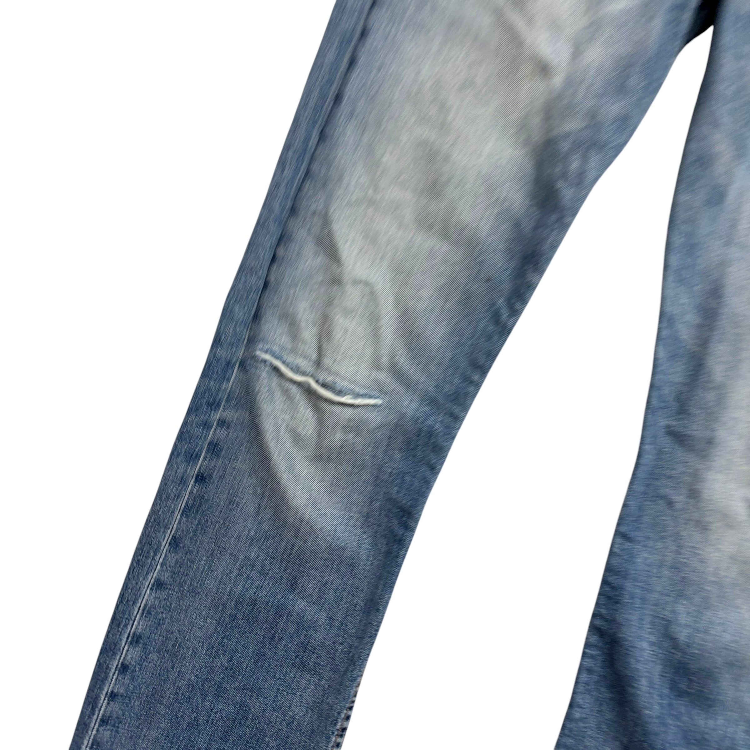 Levis 513 Jeans W32 L34 Mens Mid Blue Slim Straight Fit Stretch Denim (F)