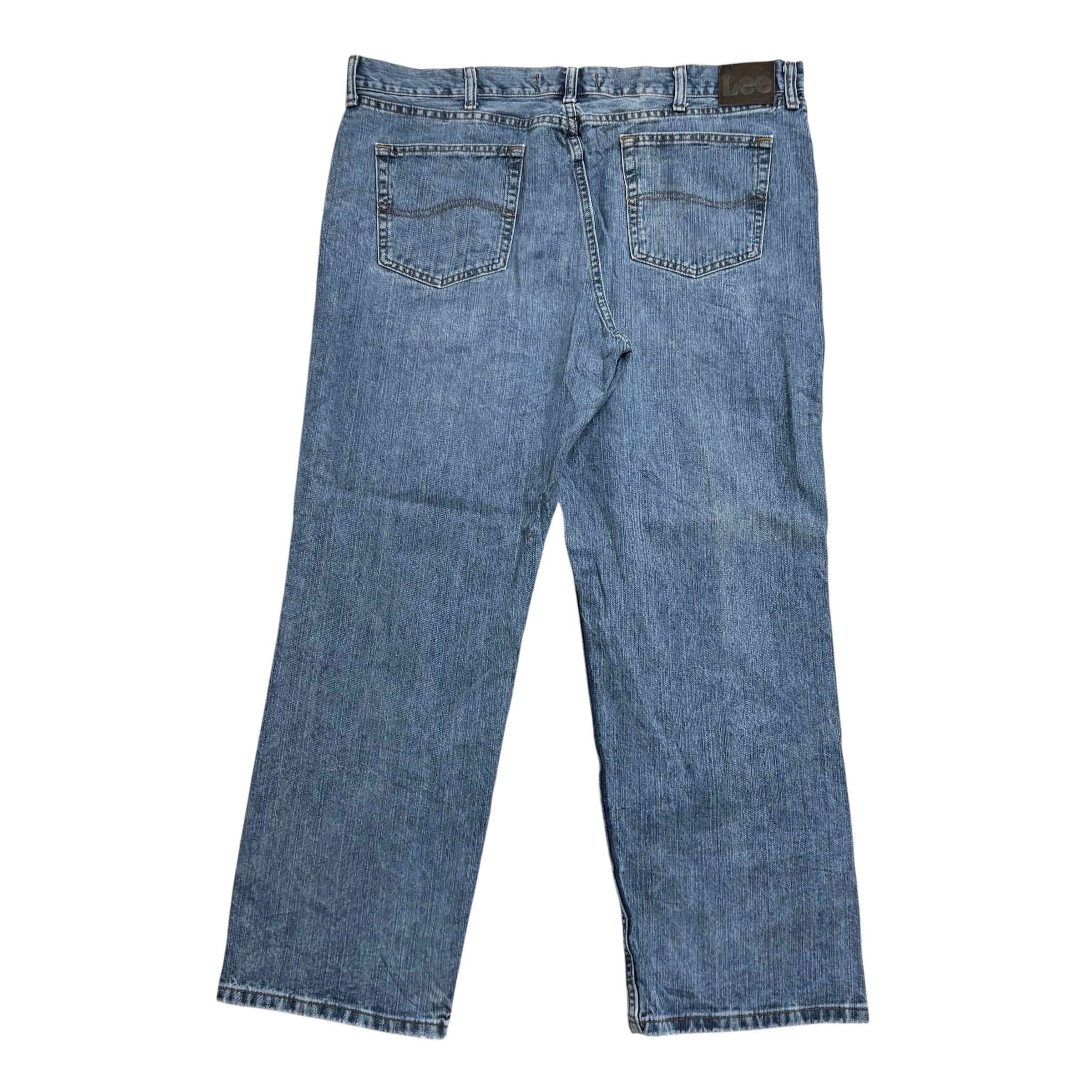 Lee Jeans W40 L30 Mens Relaxed Straight Fit Mid Blue Baggy Vintage Denim (E)