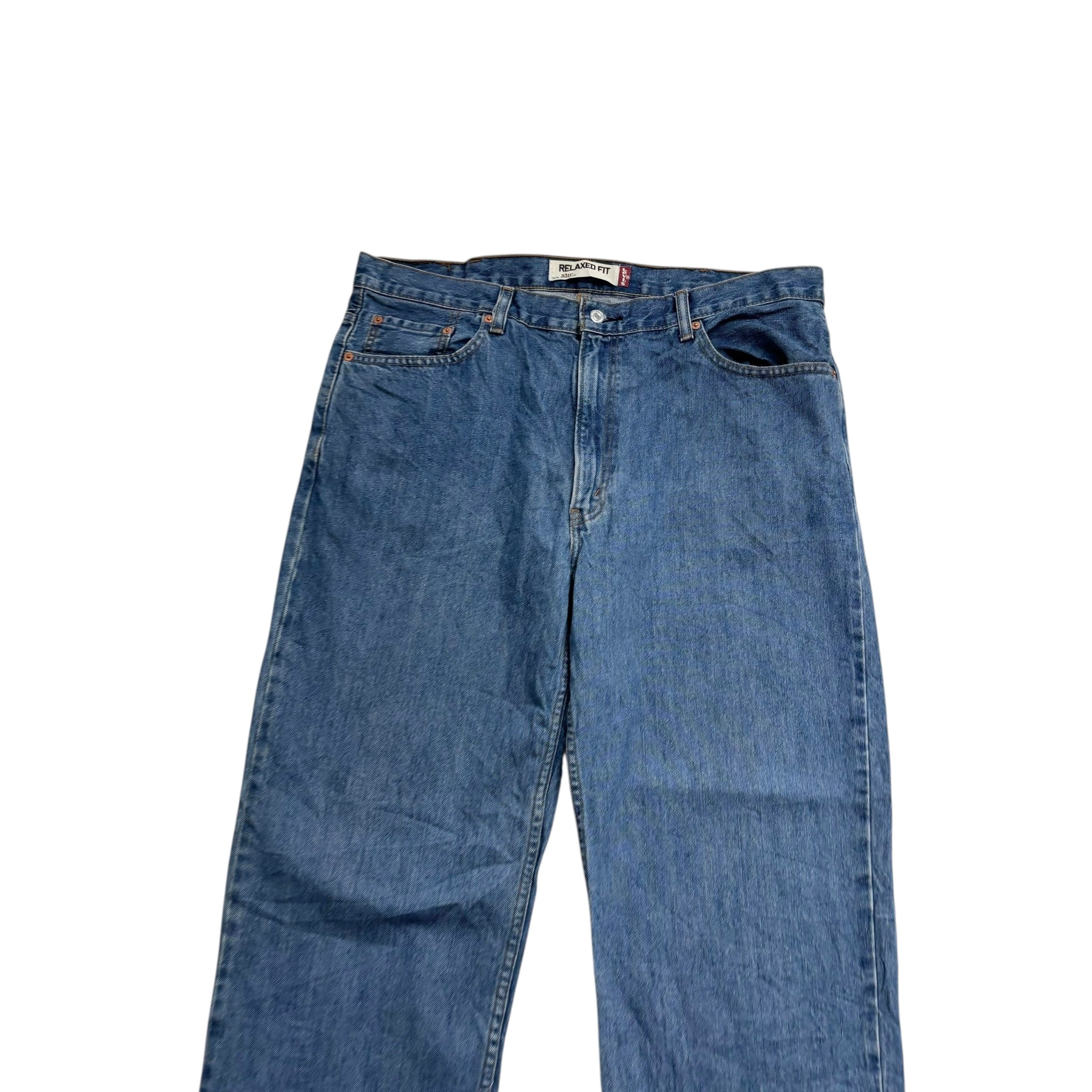 Levis 550 Jeans W40 L30 Mens Mid Blue Baggy Relaxed Straight Vintage Denim (E)