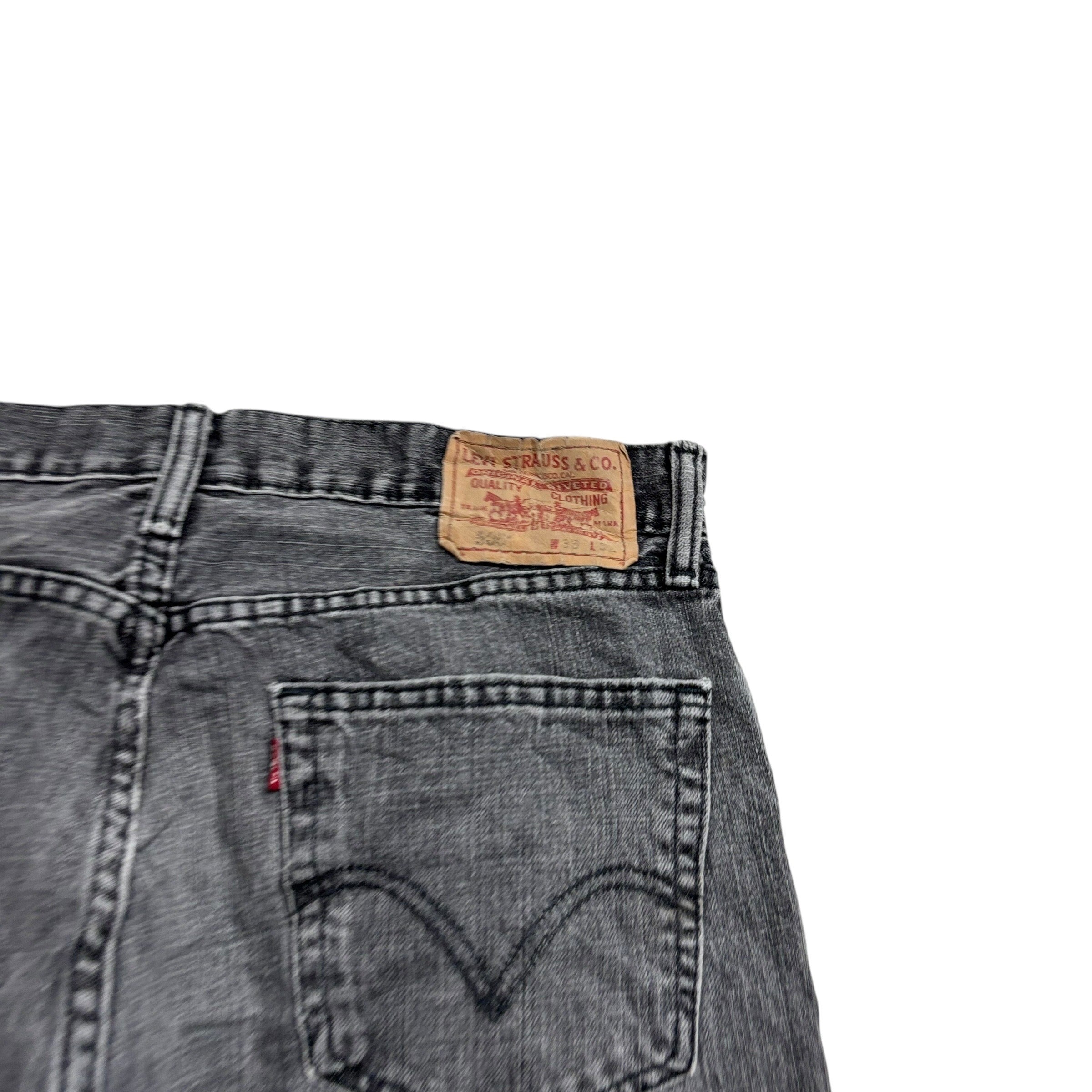 Levis 505 Jeans W33 L32 Mens Grey Regular Straight Fit Vintage Denim (E)