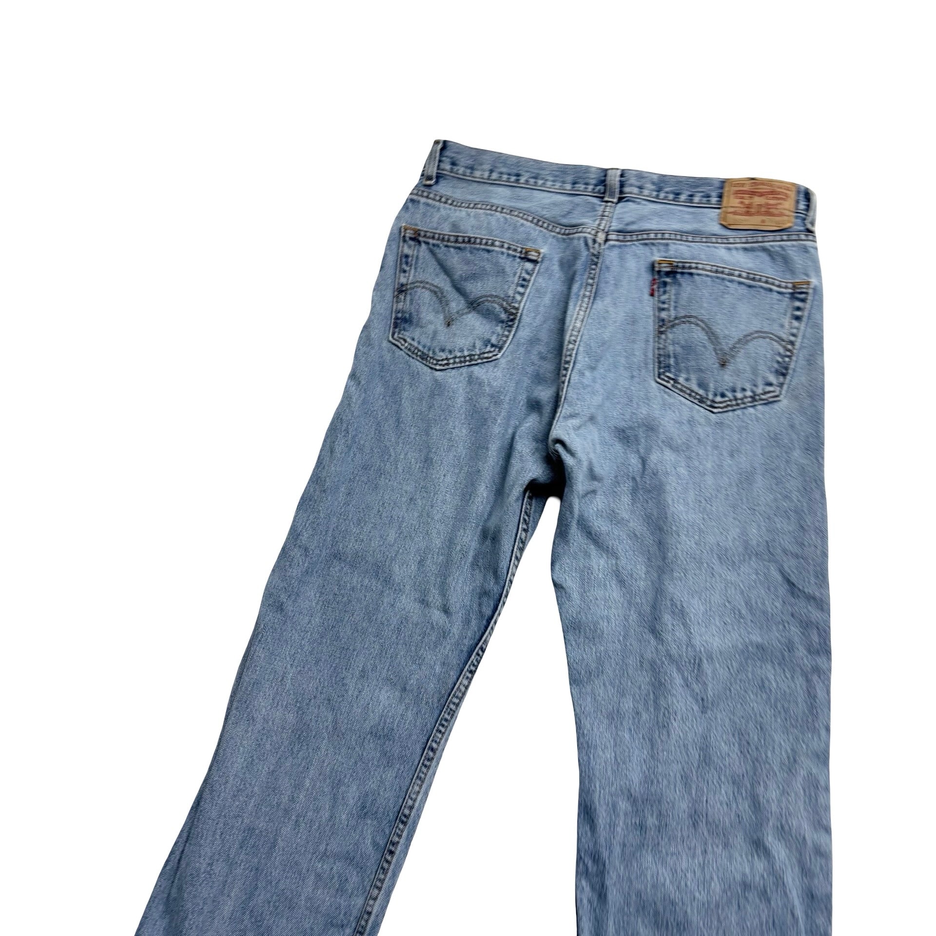 Levis 505 Jeans W34 L30 Mens Light Blue Regular Straight Fit Vintage Denim