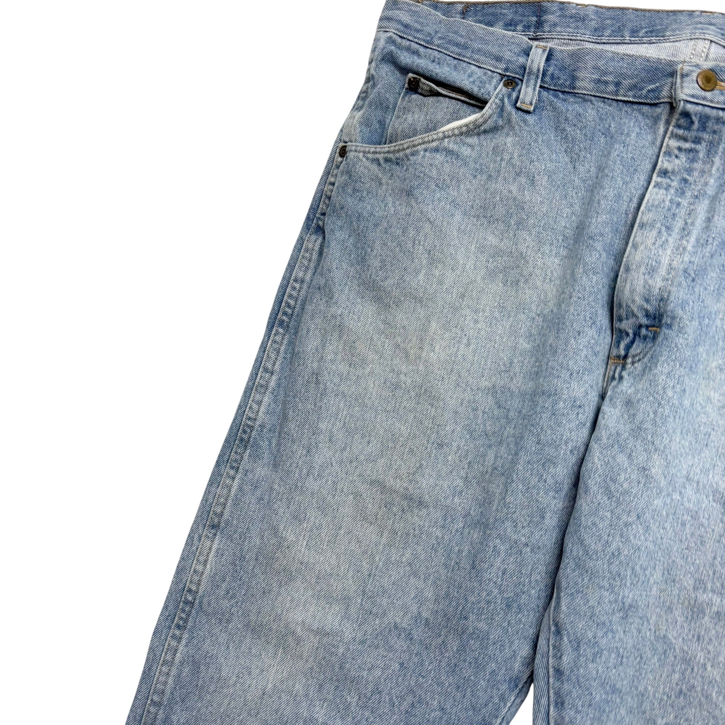 Wrangler Jeans W40 L29 Mens Light Blue Regular Straight Fit Vintage Denim (F)