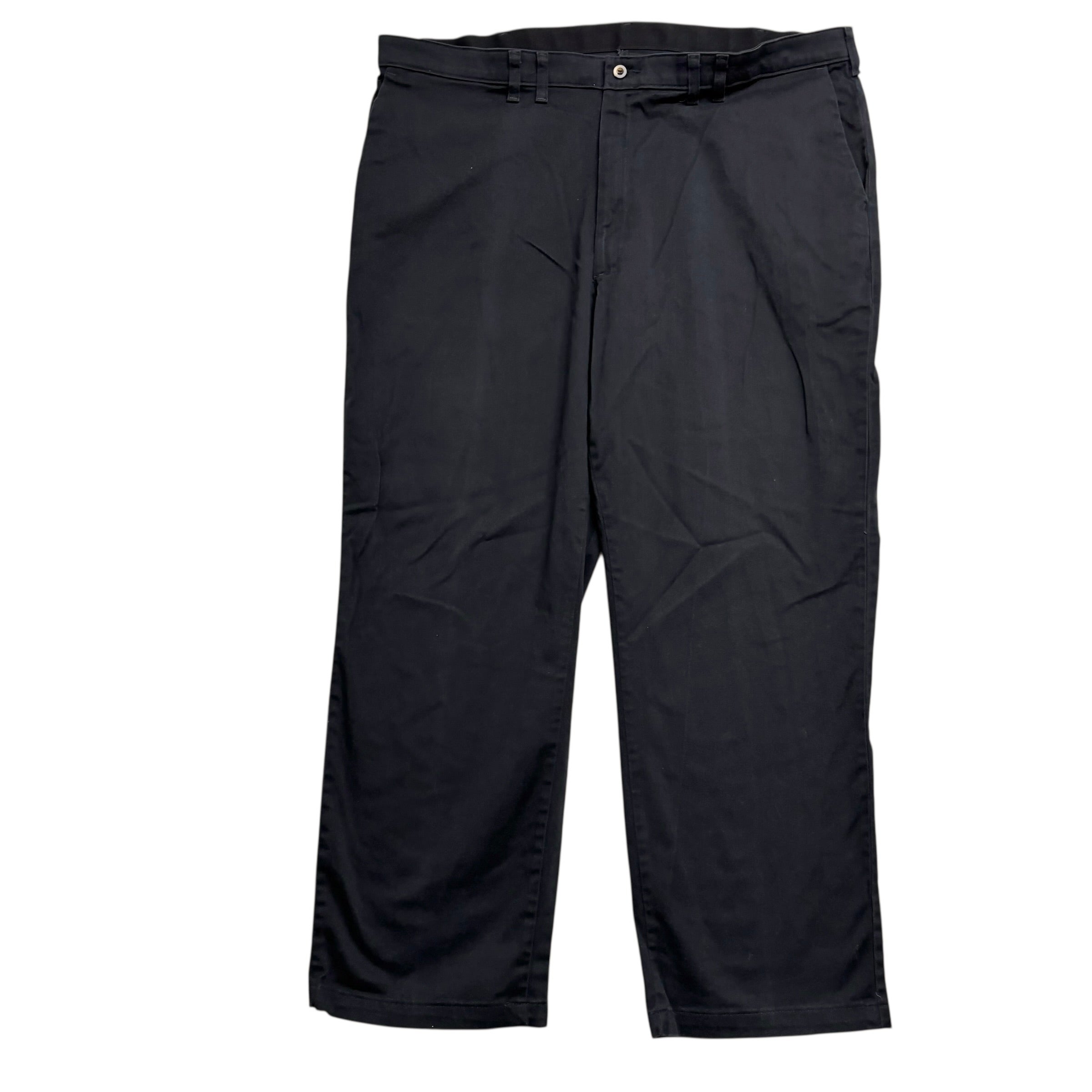 Wrangler Trousers W42 L30 Mens Black Relaxed Straight Fit Stretch Pants
