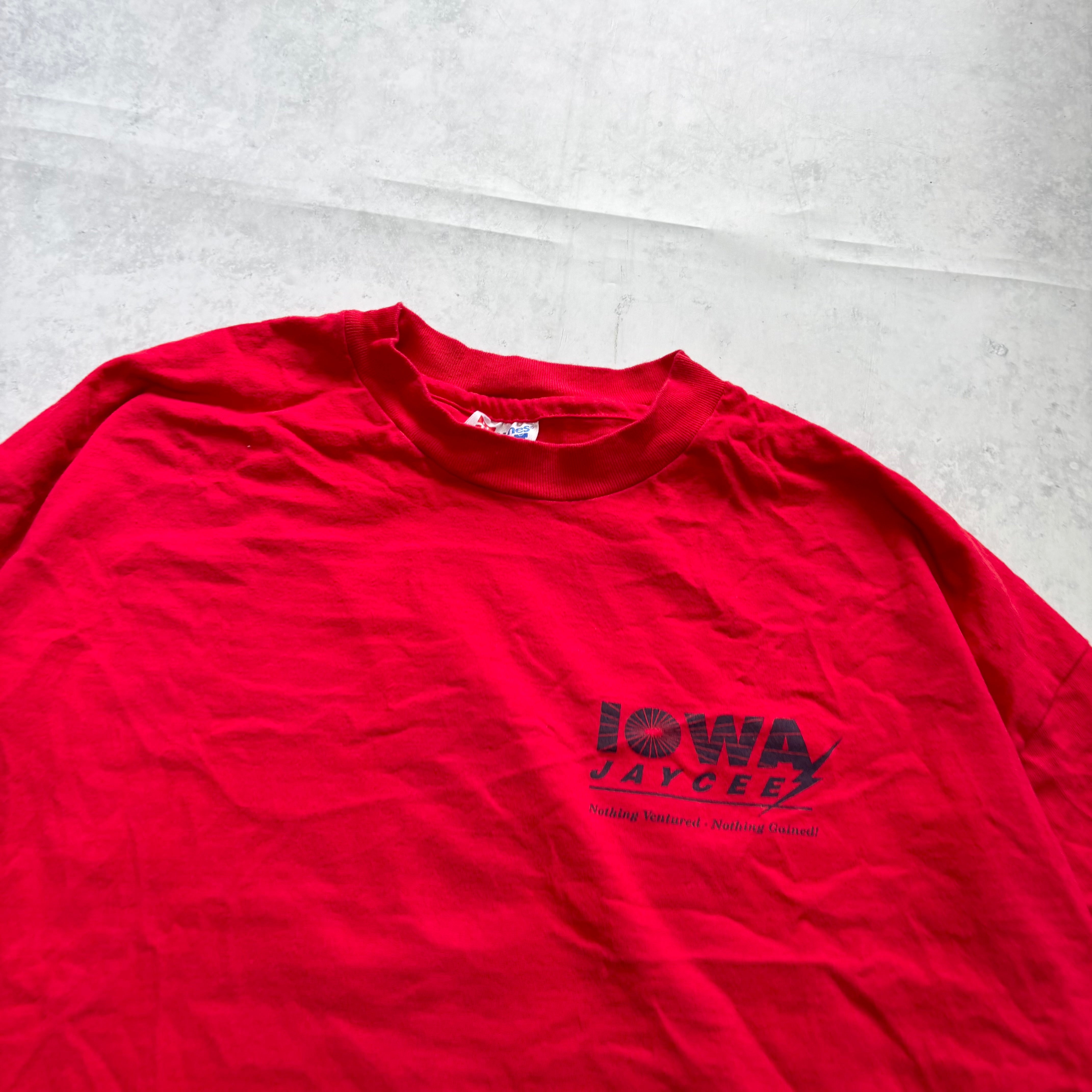 Vintage T Shirt Mens XXL Red Single Stitch Graphic Print 90s USA (E)