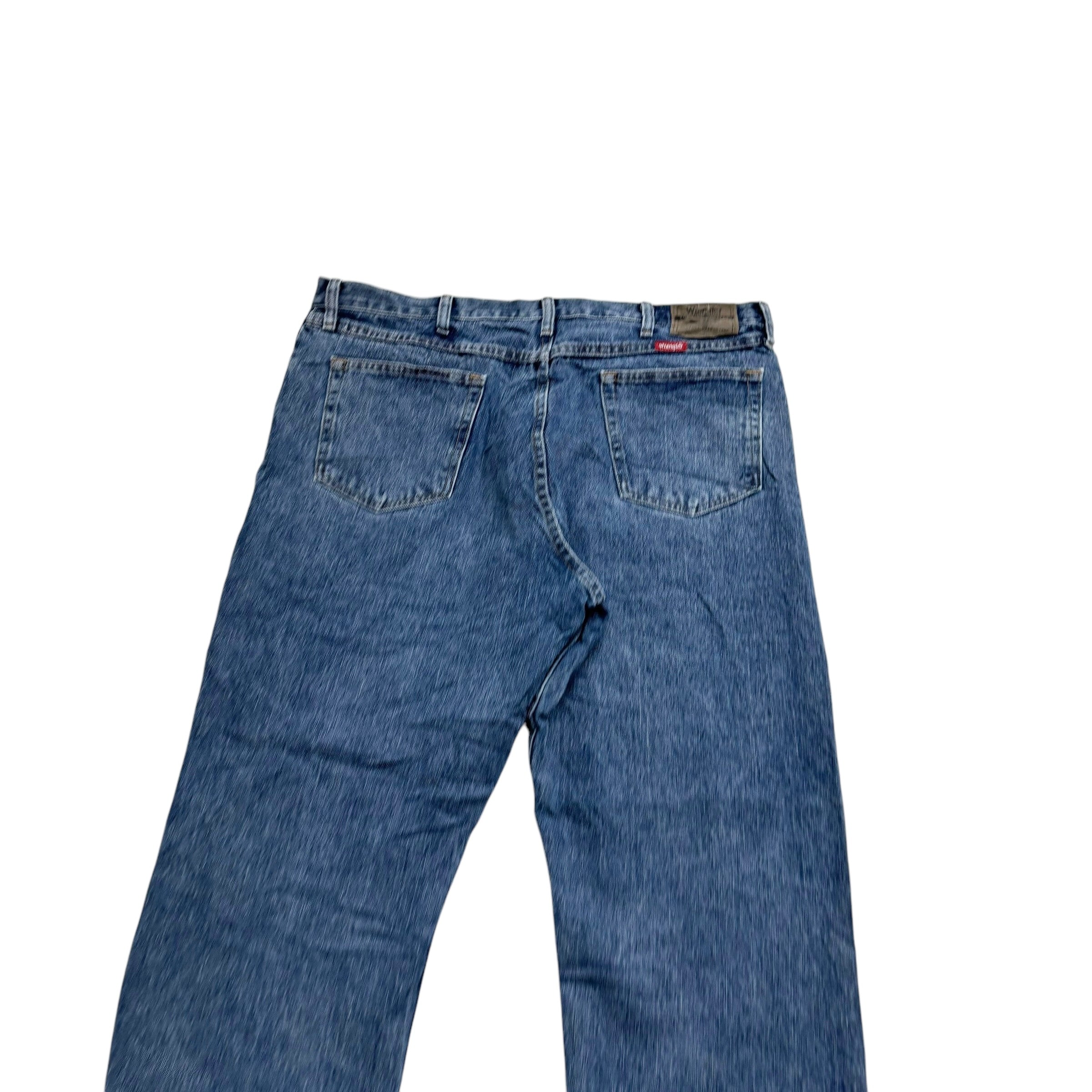 Wrangler Jeans W40 L30 Mens Mid Blue Baggy Relaxed Straight Fit Denim (E)