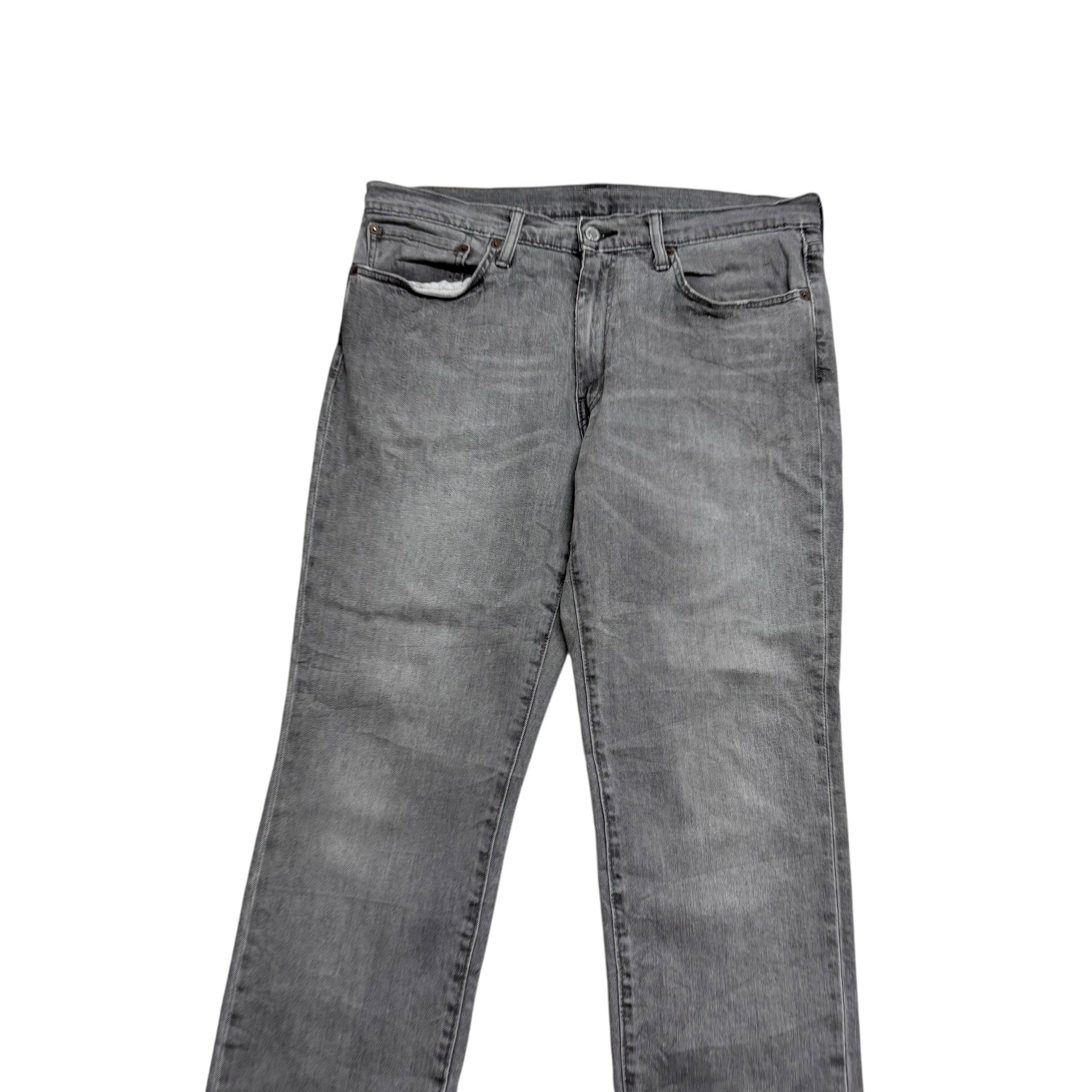 Levis 541 Jeans W34 L30 Mens Grey Athletic Tapered Fit Stretch Denim (E)